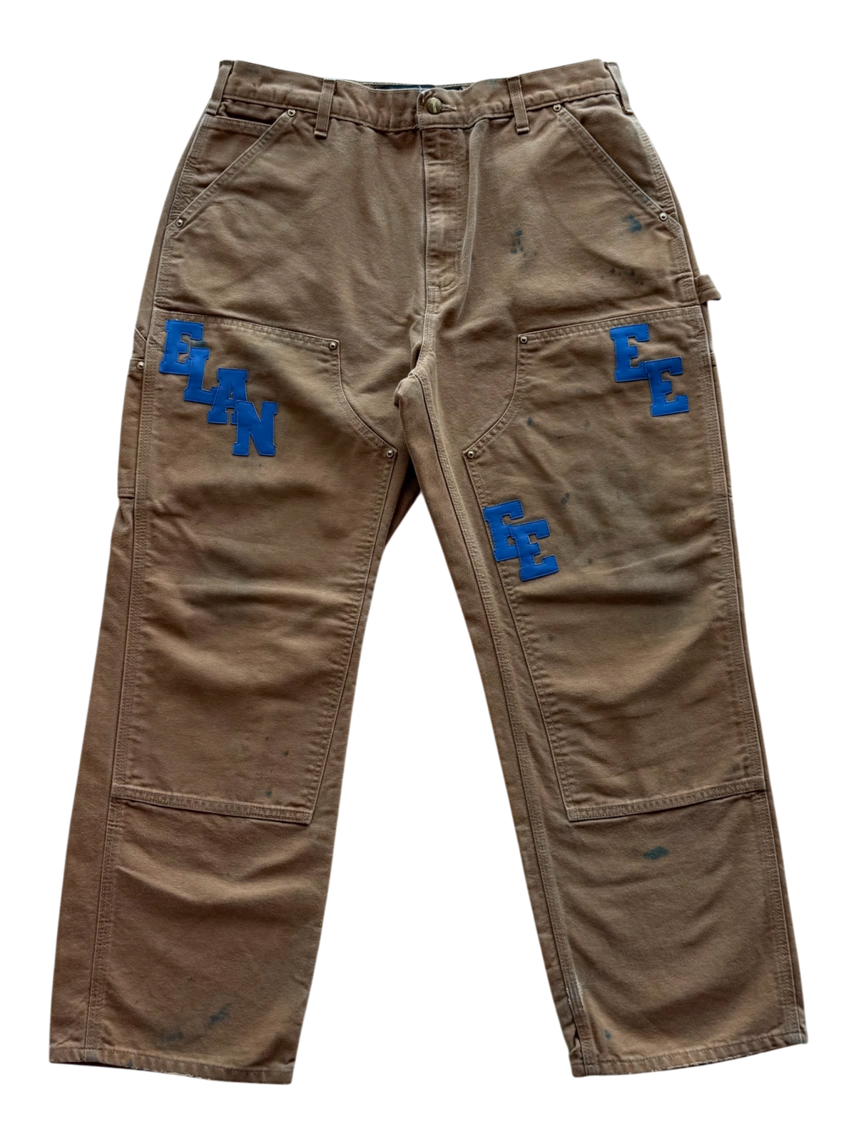 Blue Patch Tan Double Knee Carpenter Pants