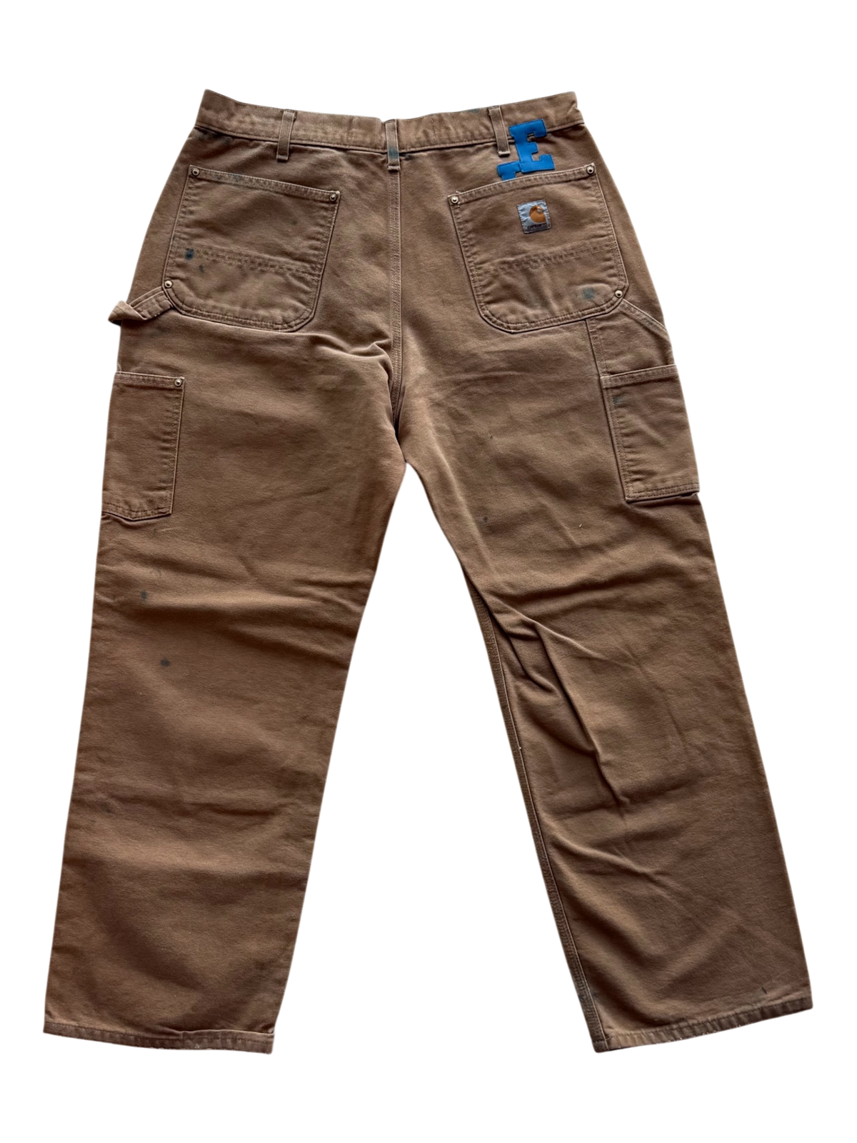 Blue Patch Tan Double Knee Carpenter Pants