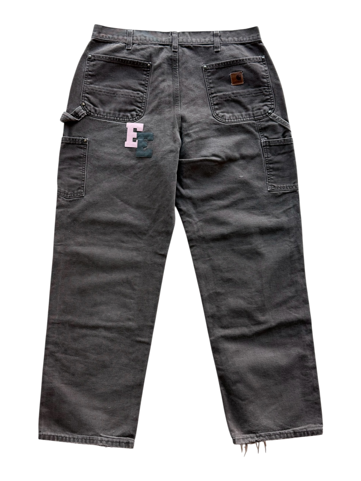 Black & Pink Brown Double Knee Carpenter Pants
