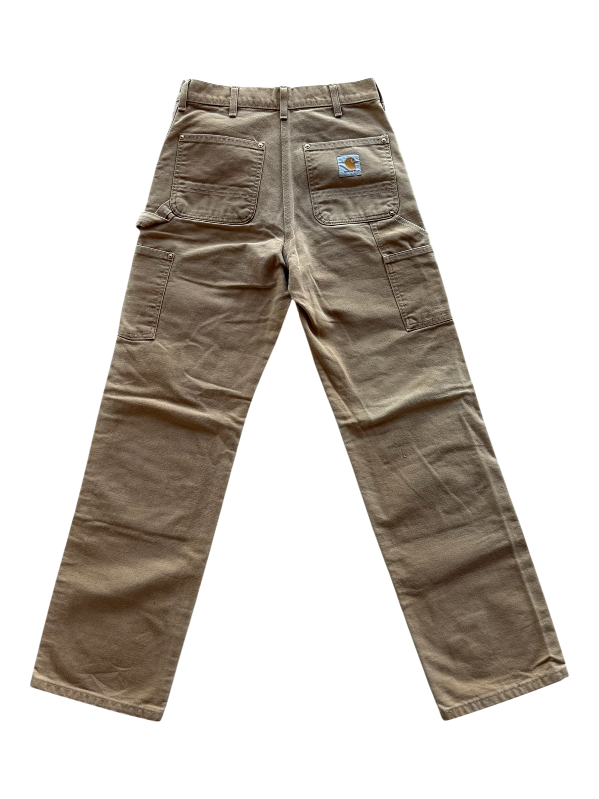 Orange & White Patch Tan Carpenter Double Knee Pants