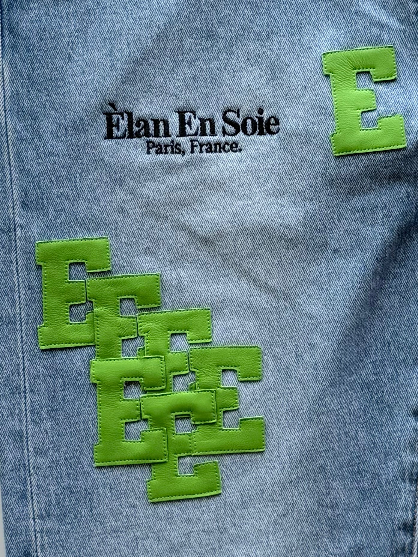 Green Patch Indigo Blue Jean