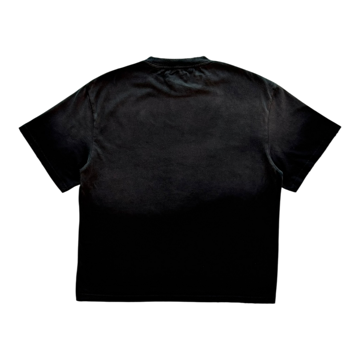 Three Faces Distressed Tee Black