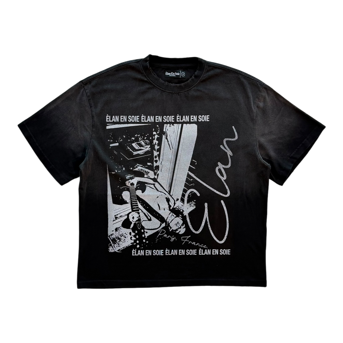 Punk Rock Distressed Tee Black