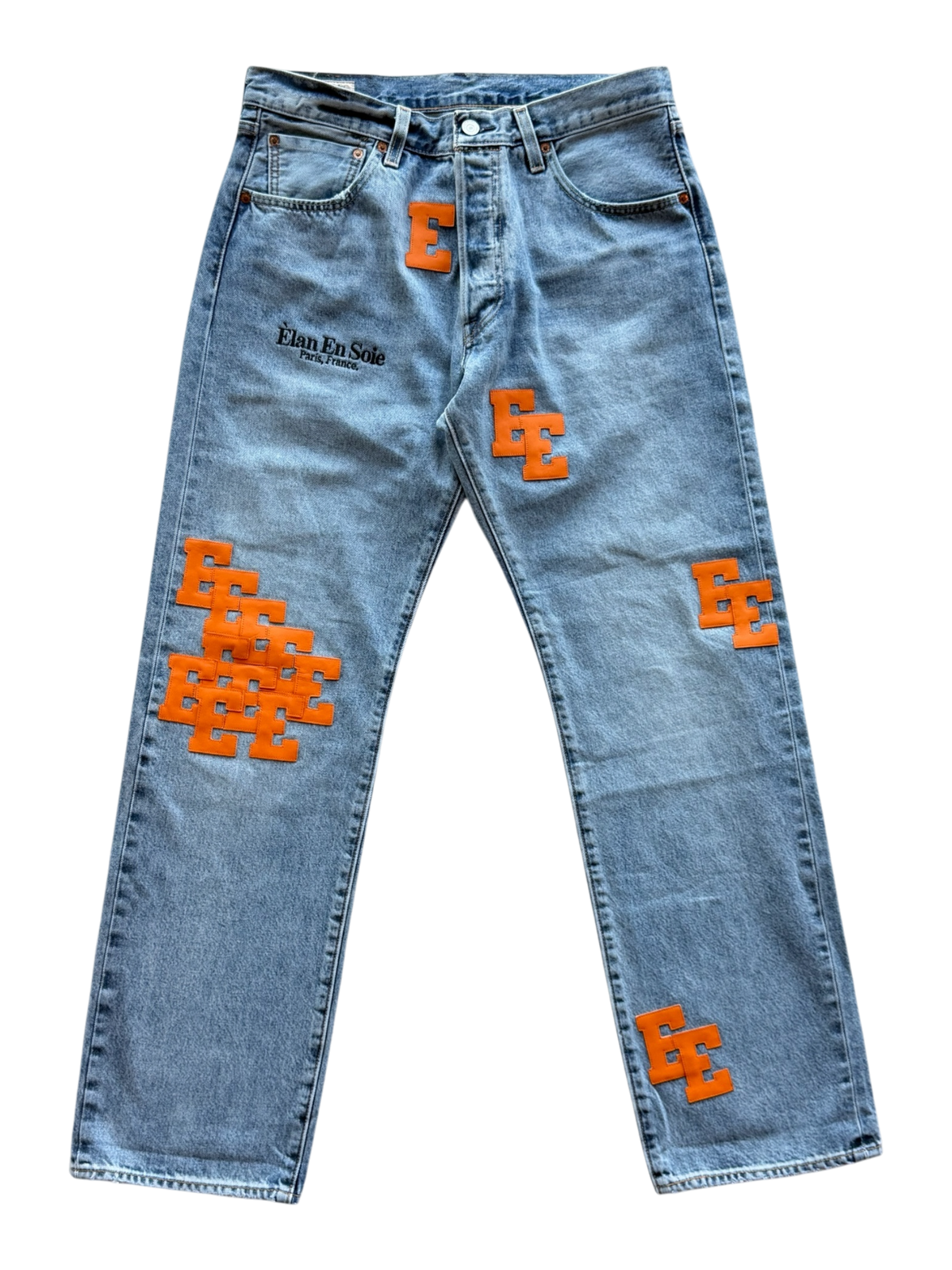 Orange Patch Indigo Blue Jean
