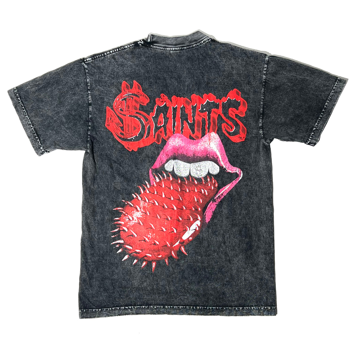Rolling Saints Tee Washed Black