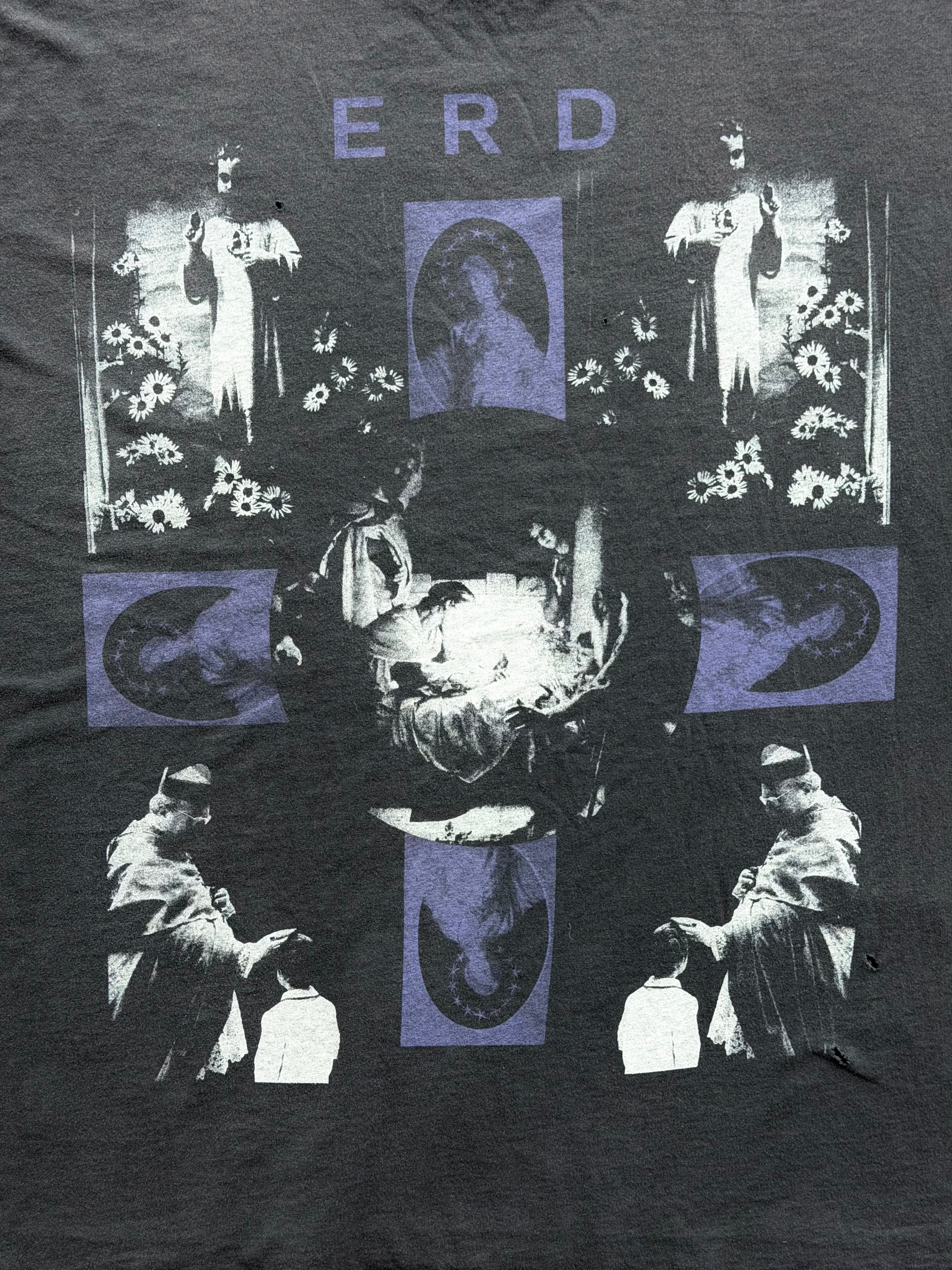 Hollywood Couronne Graphic Print Distressed Tee
