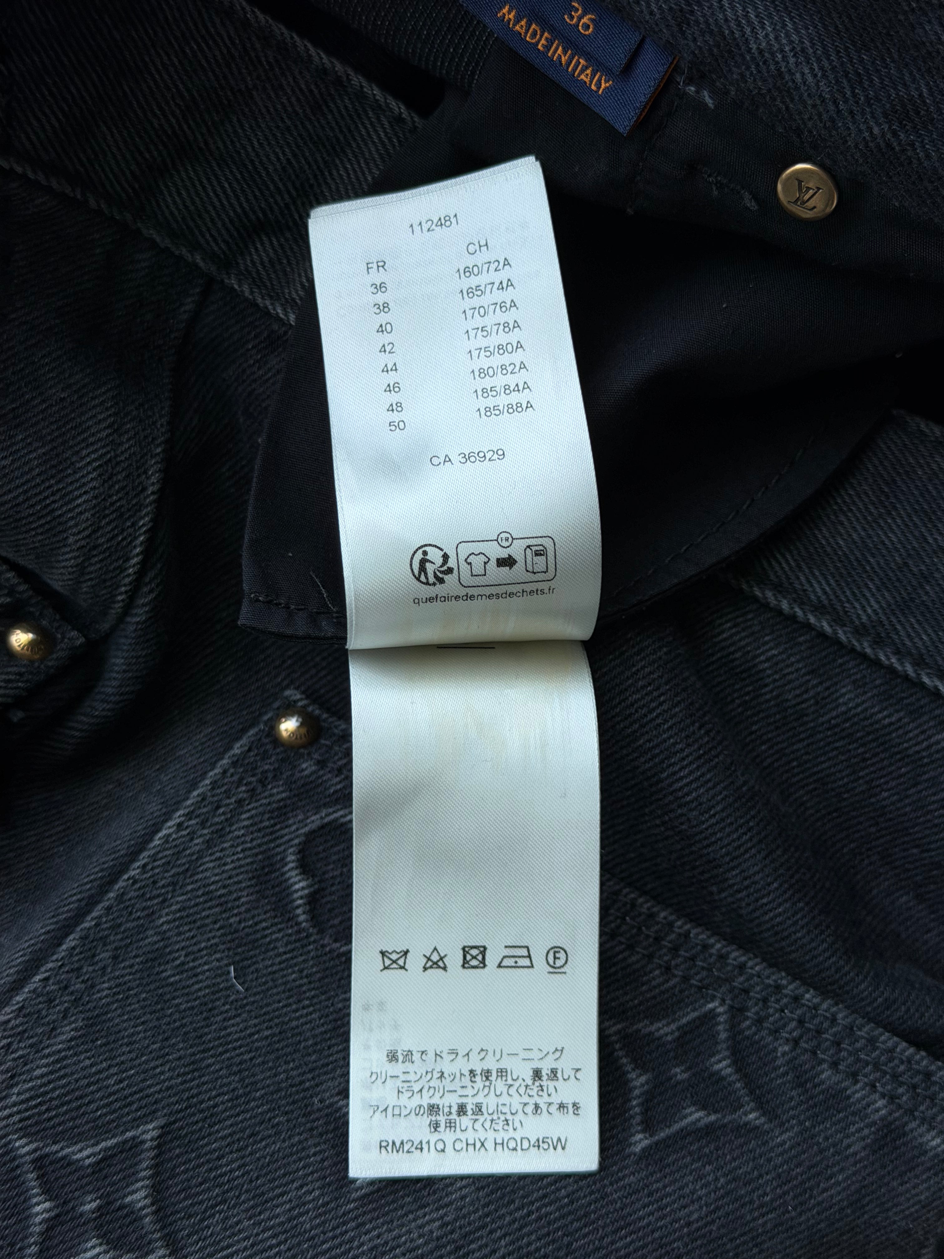 Denim Monogram Carpenter Pants Black