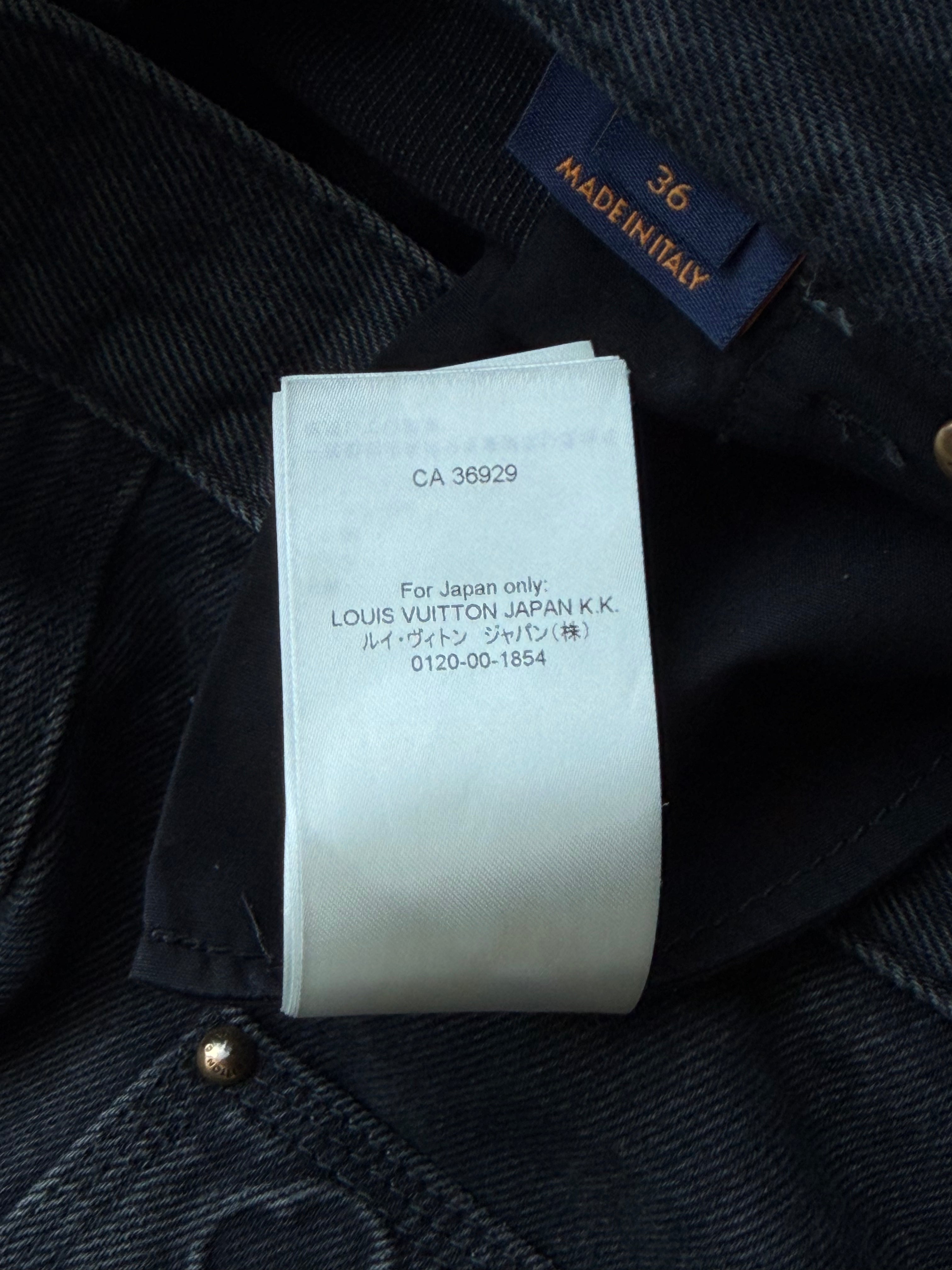 Denim Monogram Carpenter Pants Black