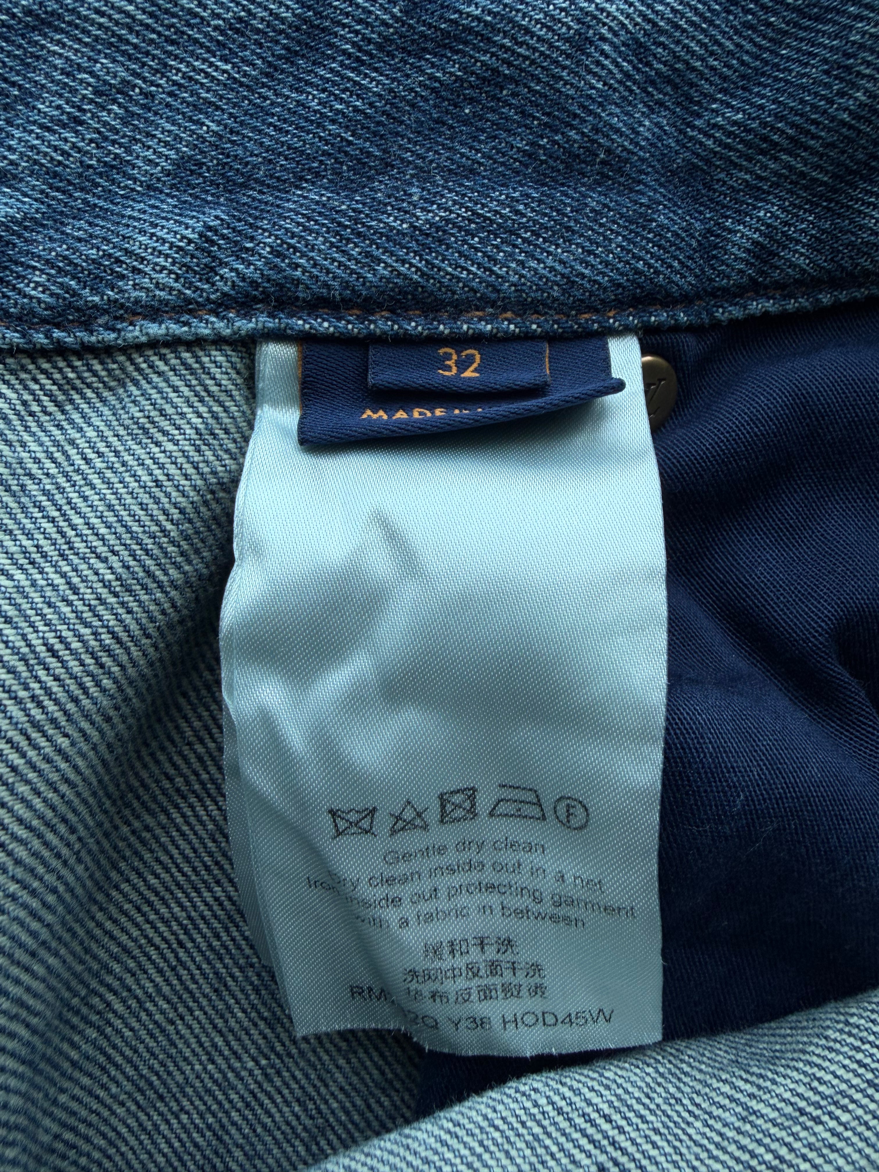 Denim Monogram Carpenter Pants Blue