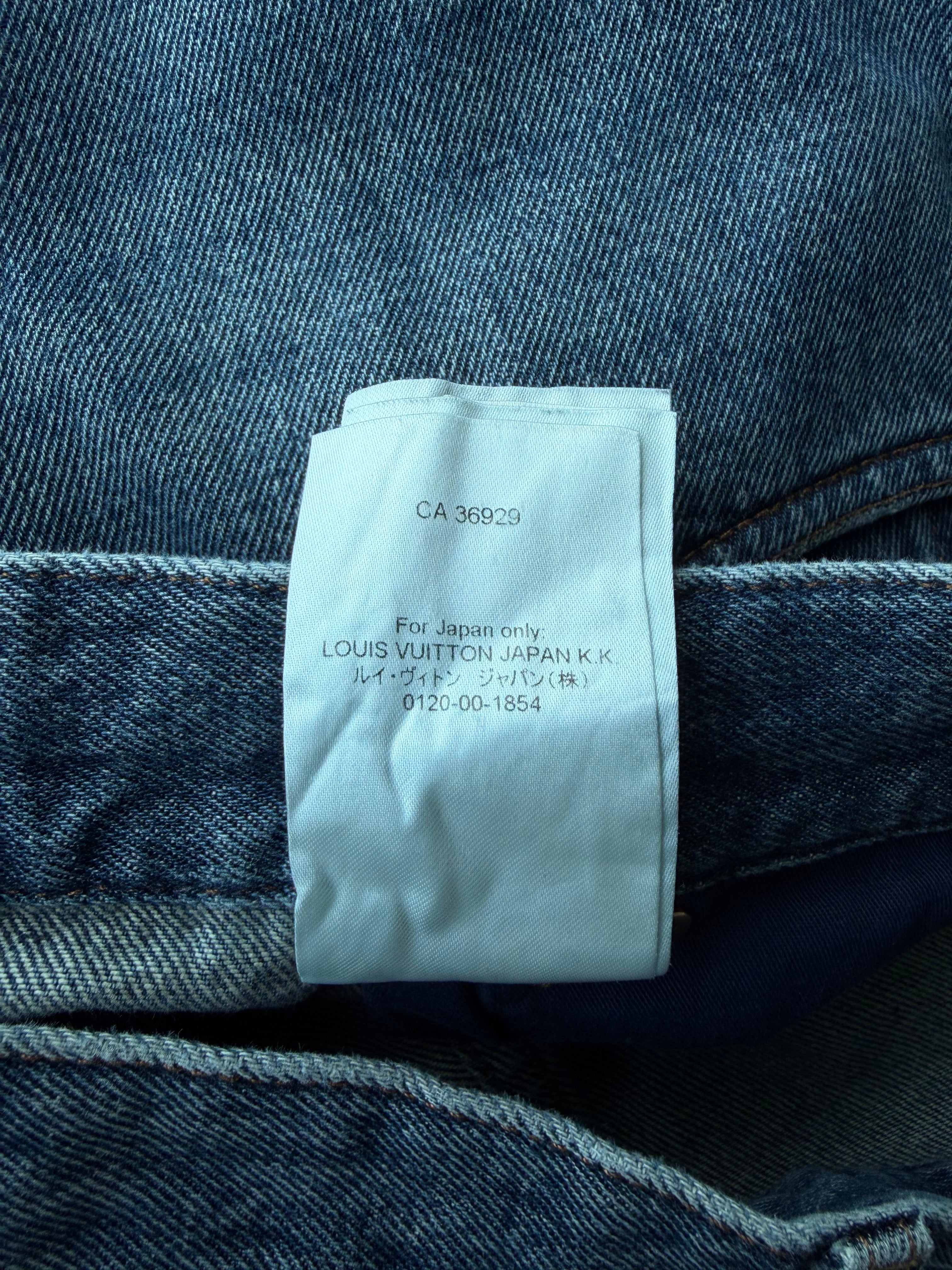 Denim Monogram Carpenter Pants Blue