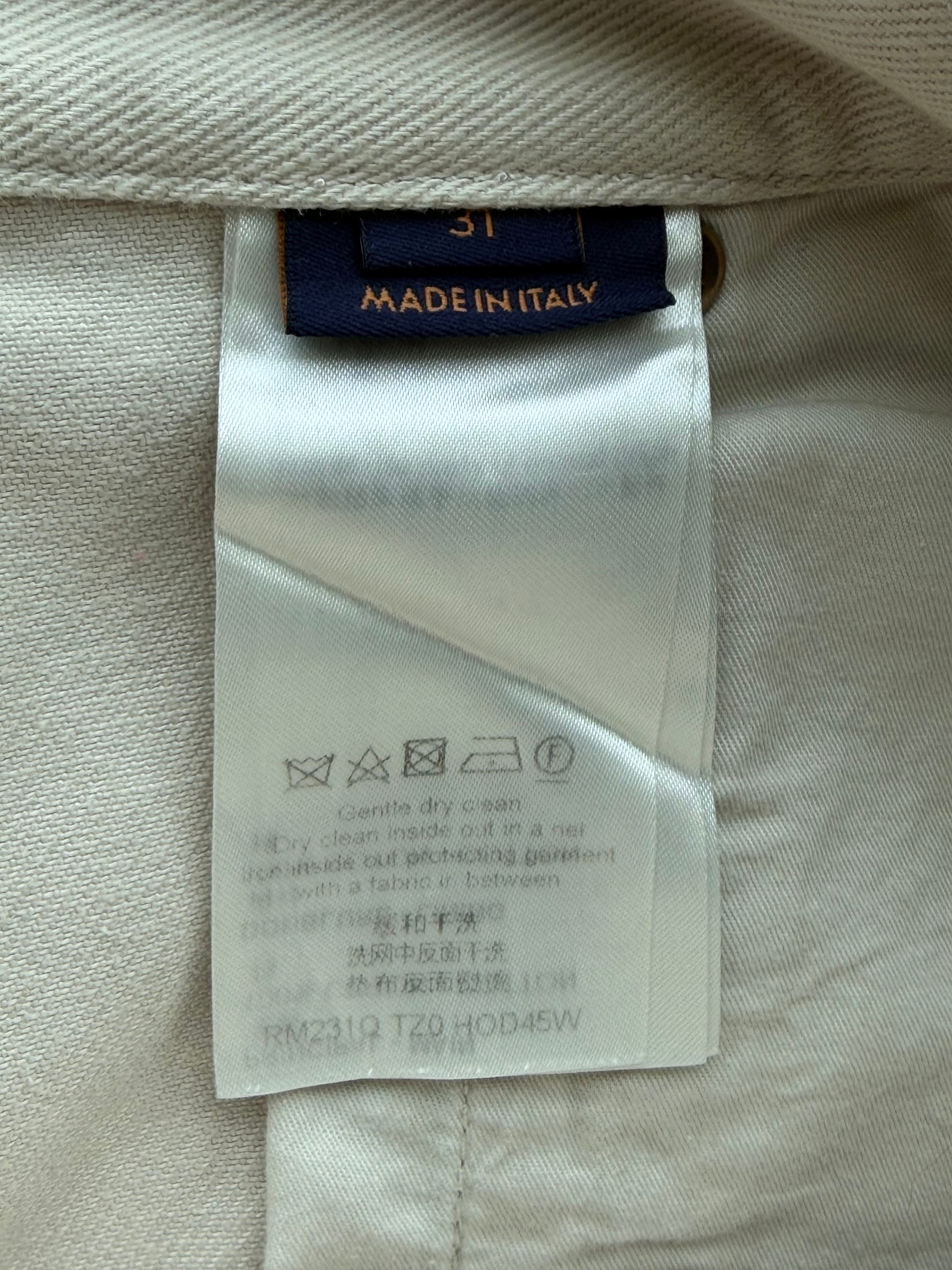 Denim Monogram Carpenter Pants Cream