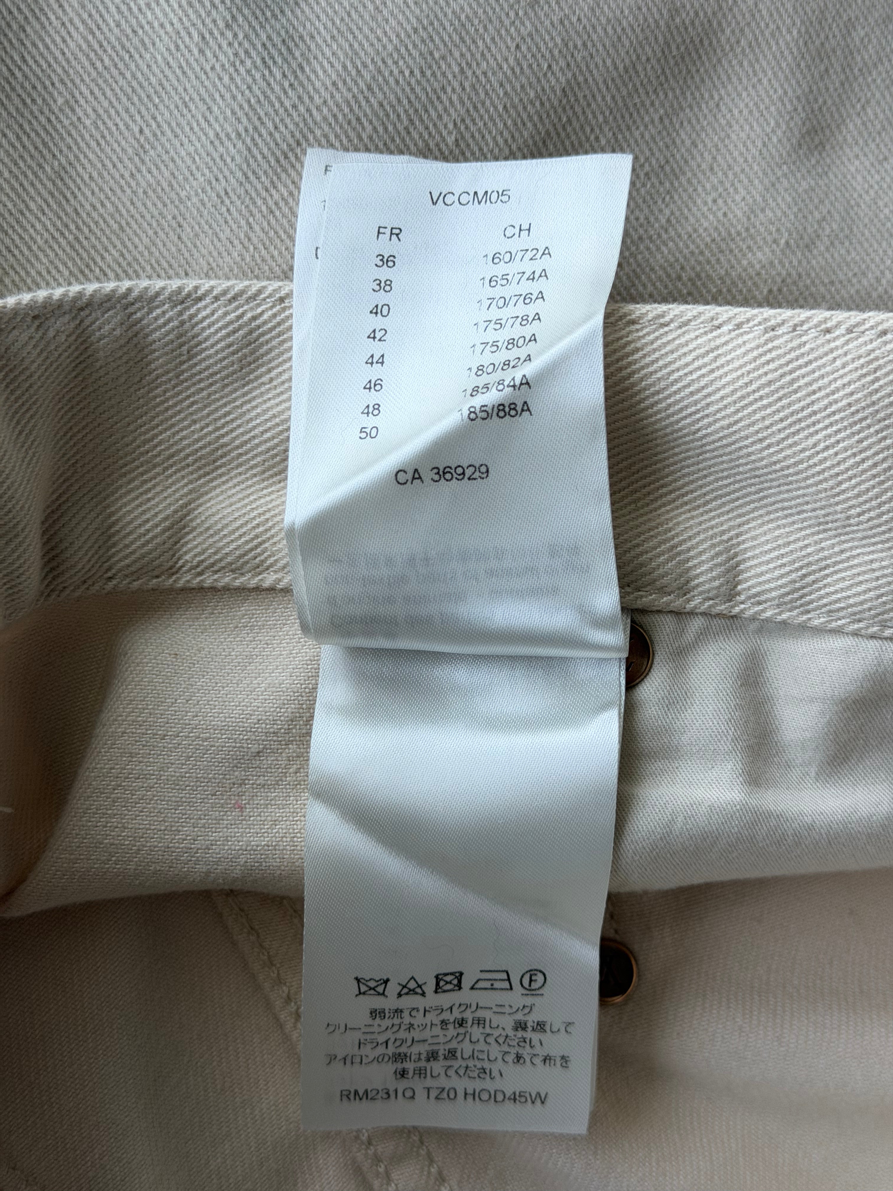 Denim Monogram Carpenter Pants Cream