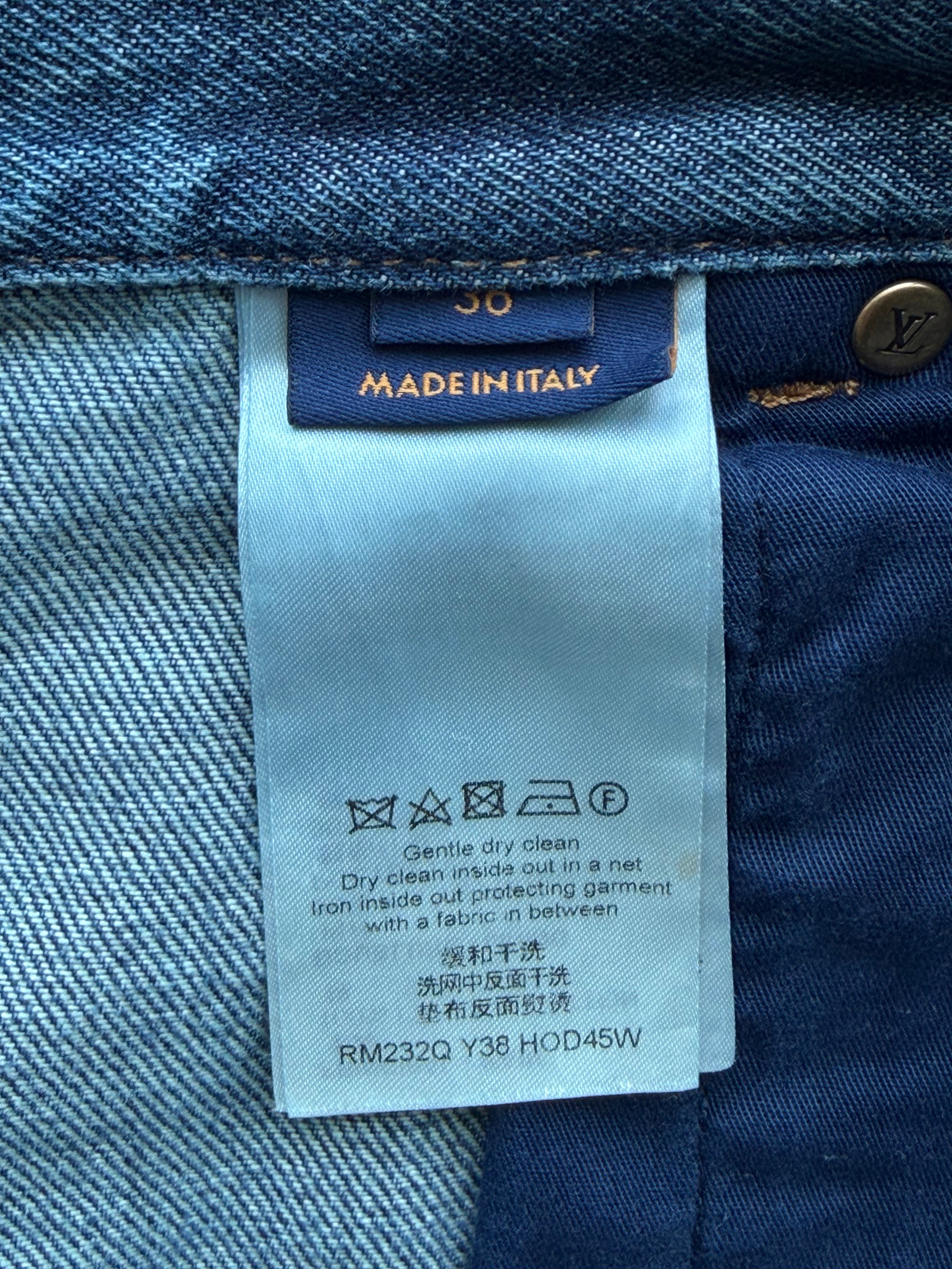 Denim Monogram Carpenter Pants Blue