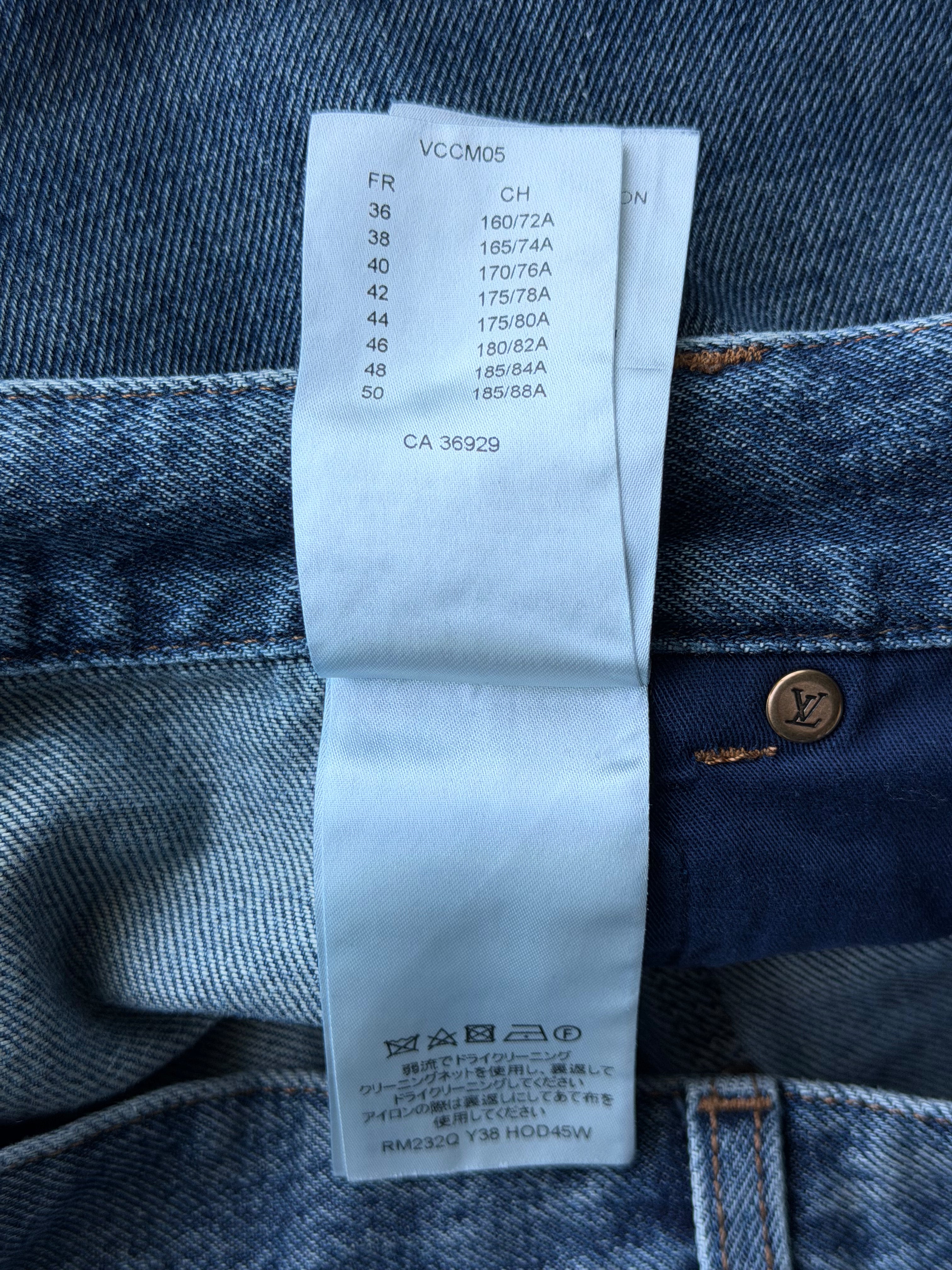 Denim Monogram Carpenter Pants Blue