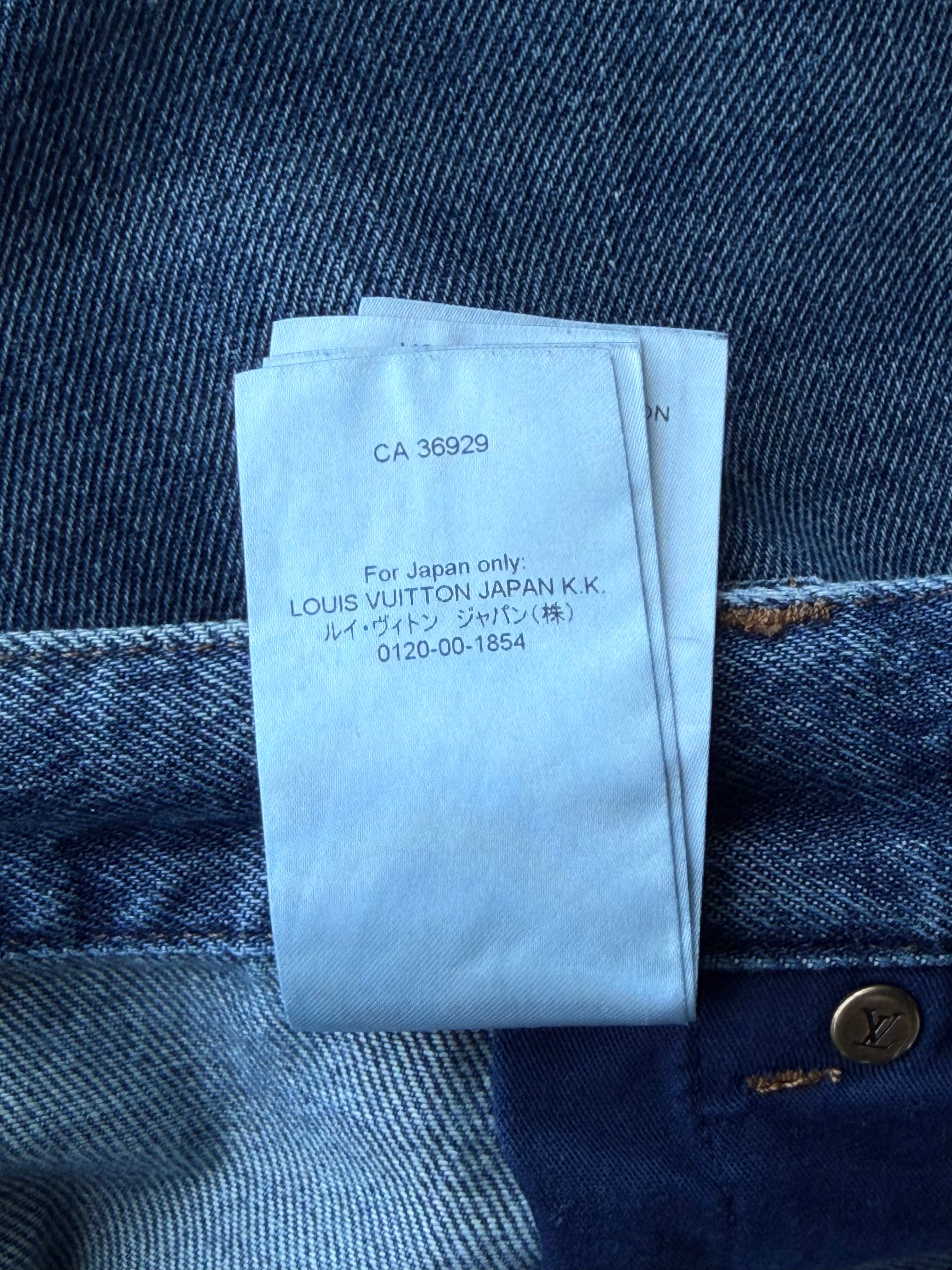 Denim Monogram Carpenter Pants Blue