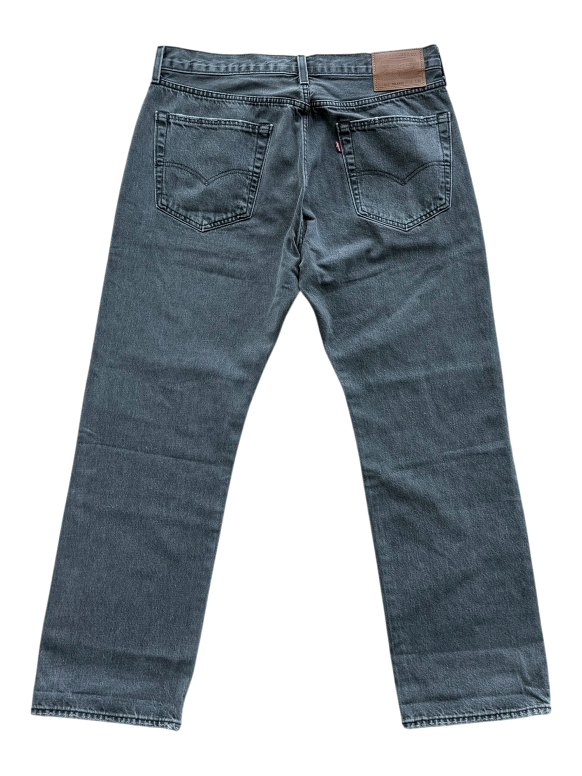 Red Pebbled Patch Grey Jean