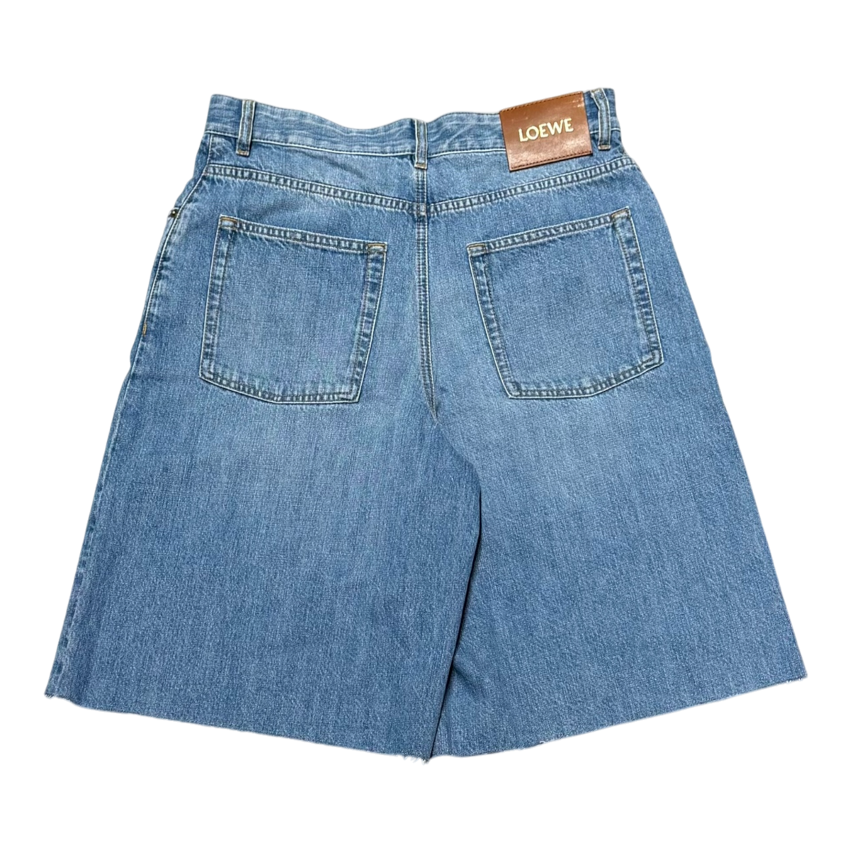 Anagram denim shorts