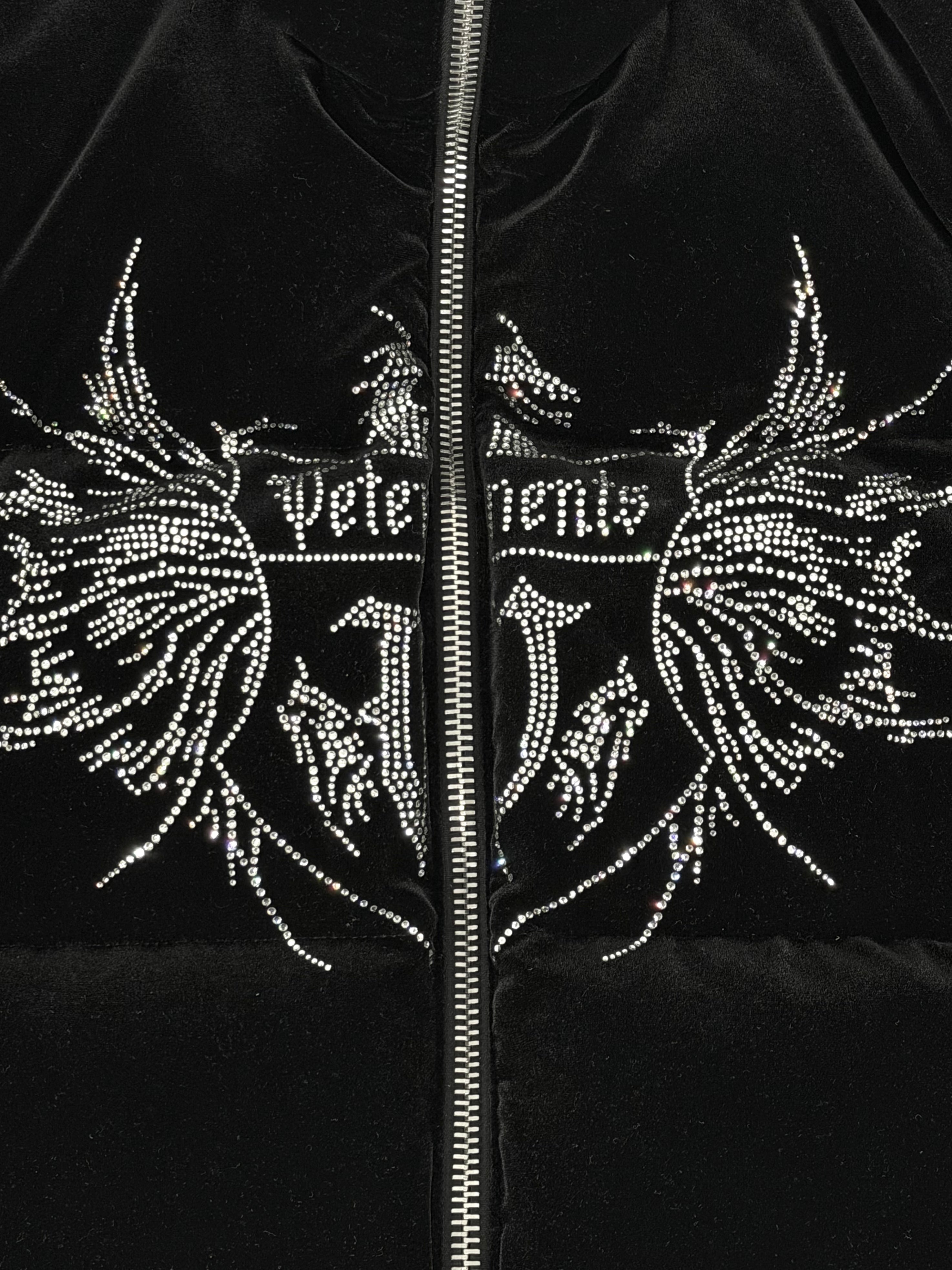 Crystal Hardcore Couture Puffer Jacket 'Black'
