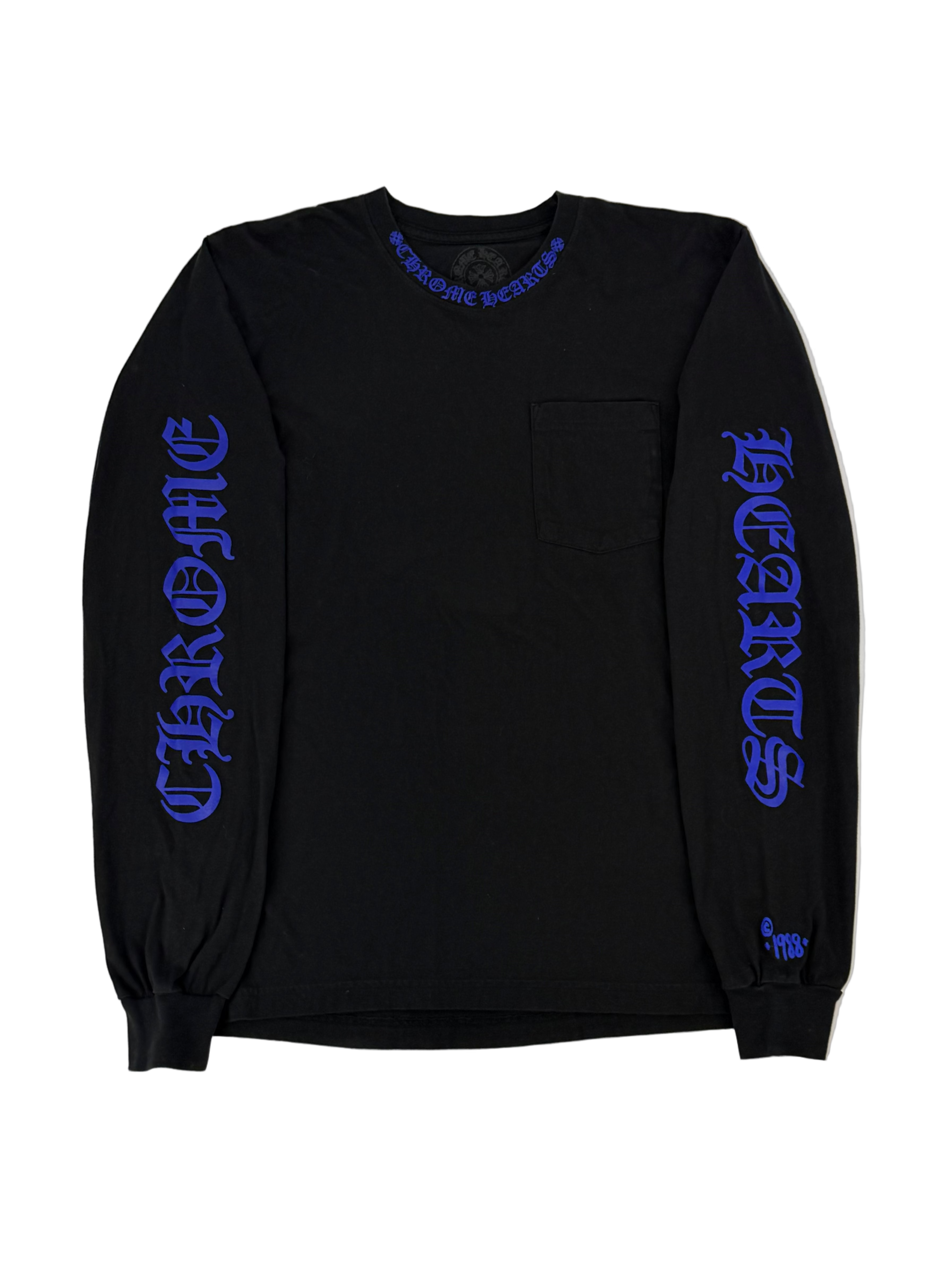 1988 Blue Neck Logo L/S Tee