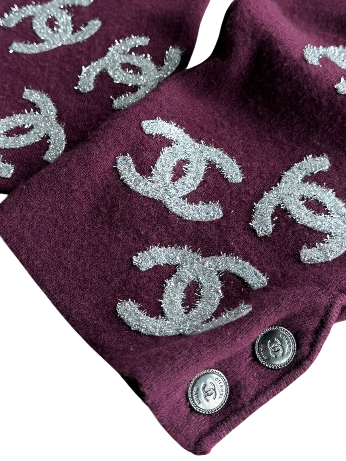CC Logo Cashmere Sweatpants Burgundy