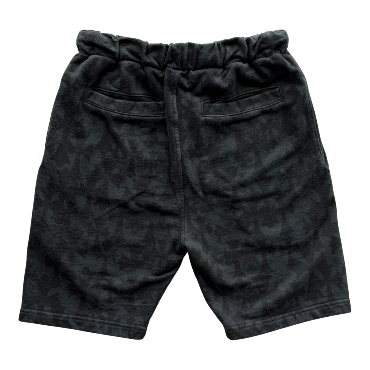 Cemetery Cross Print Shorts Black