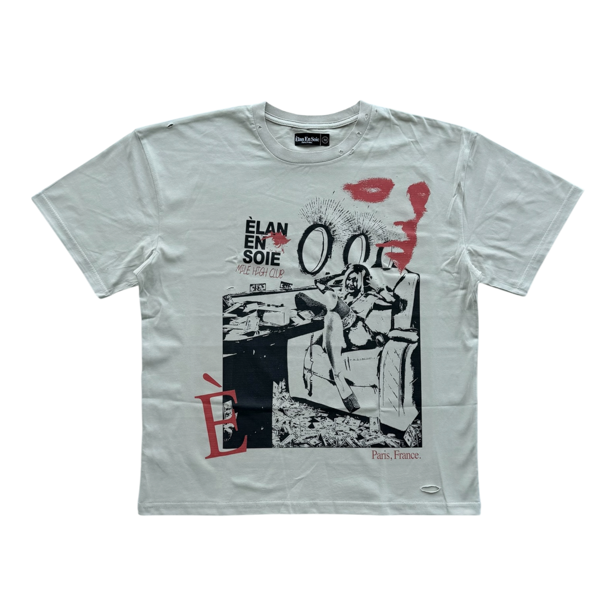 Mile High Club Distressed Tee Tan