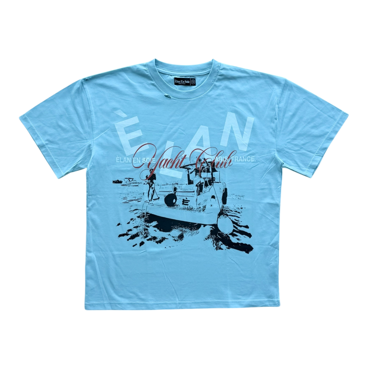 Yacht Club Distressed Tee Blue