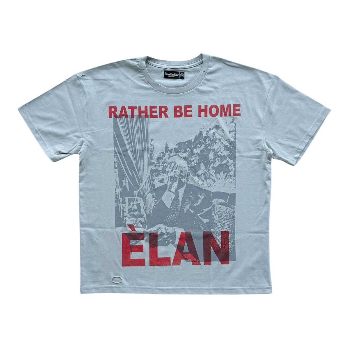Rather Be Distressed Tee Grey