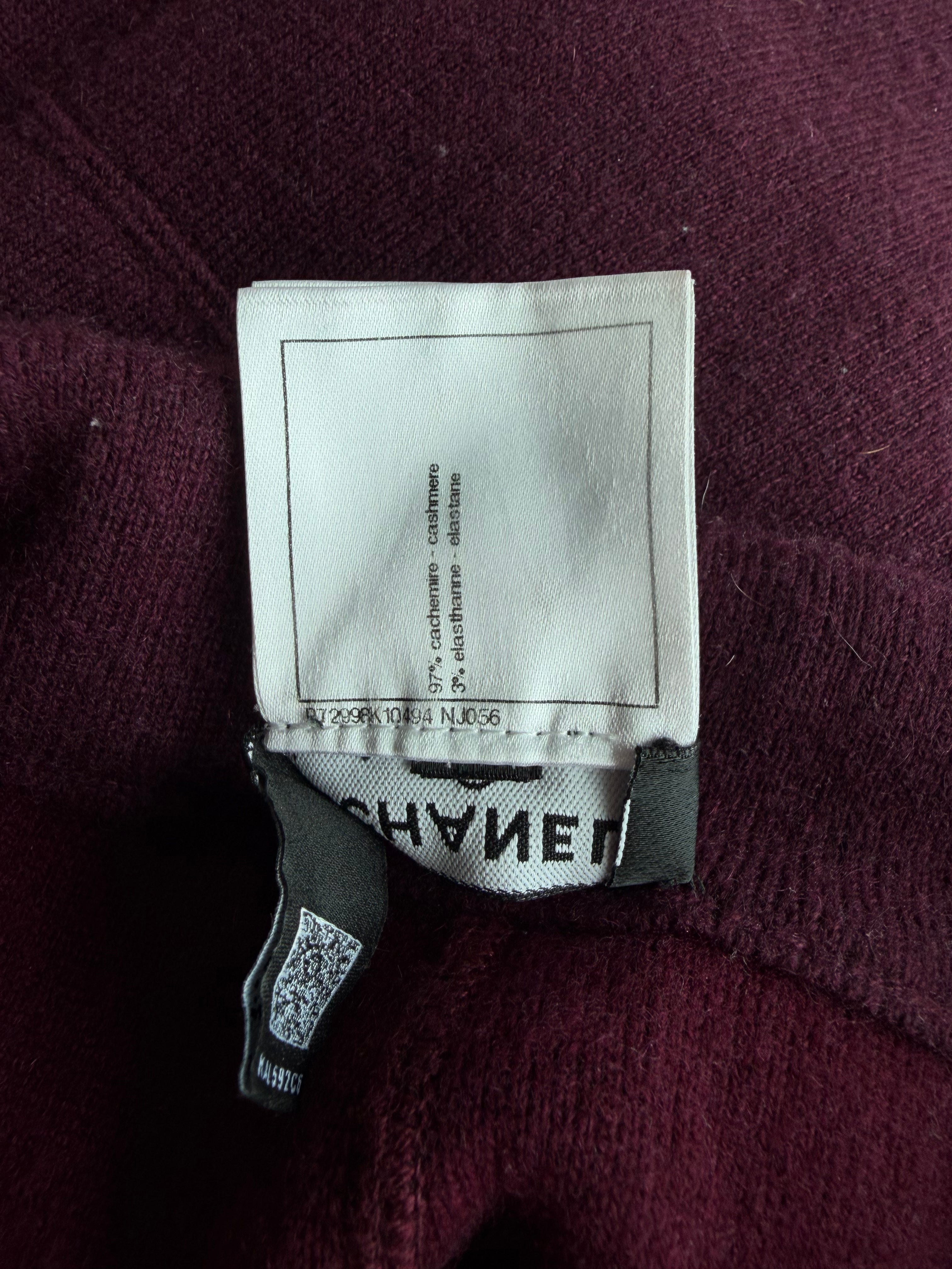 CC Logo Cashmere Sweatpants Burgundy