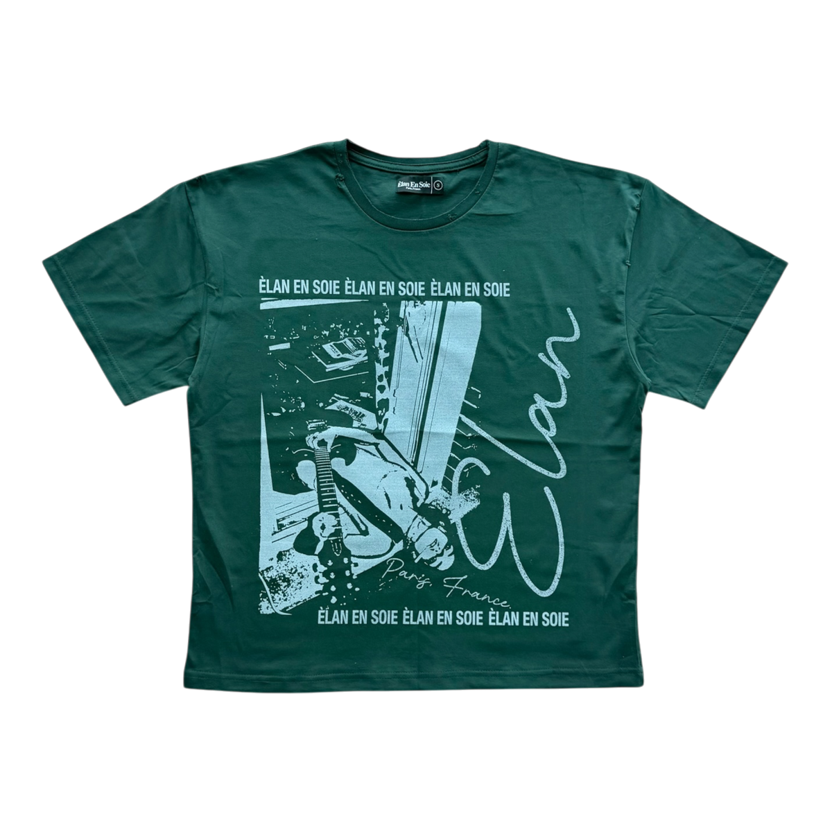 Punk Rock Distressed Tee Green