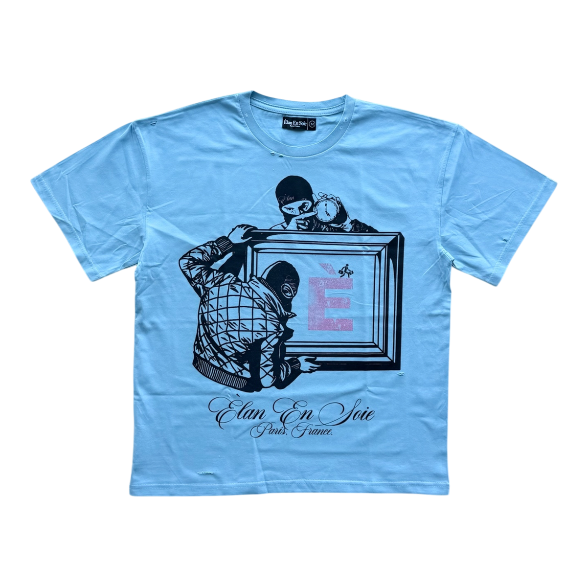 Burglary Distressed Tee Blue