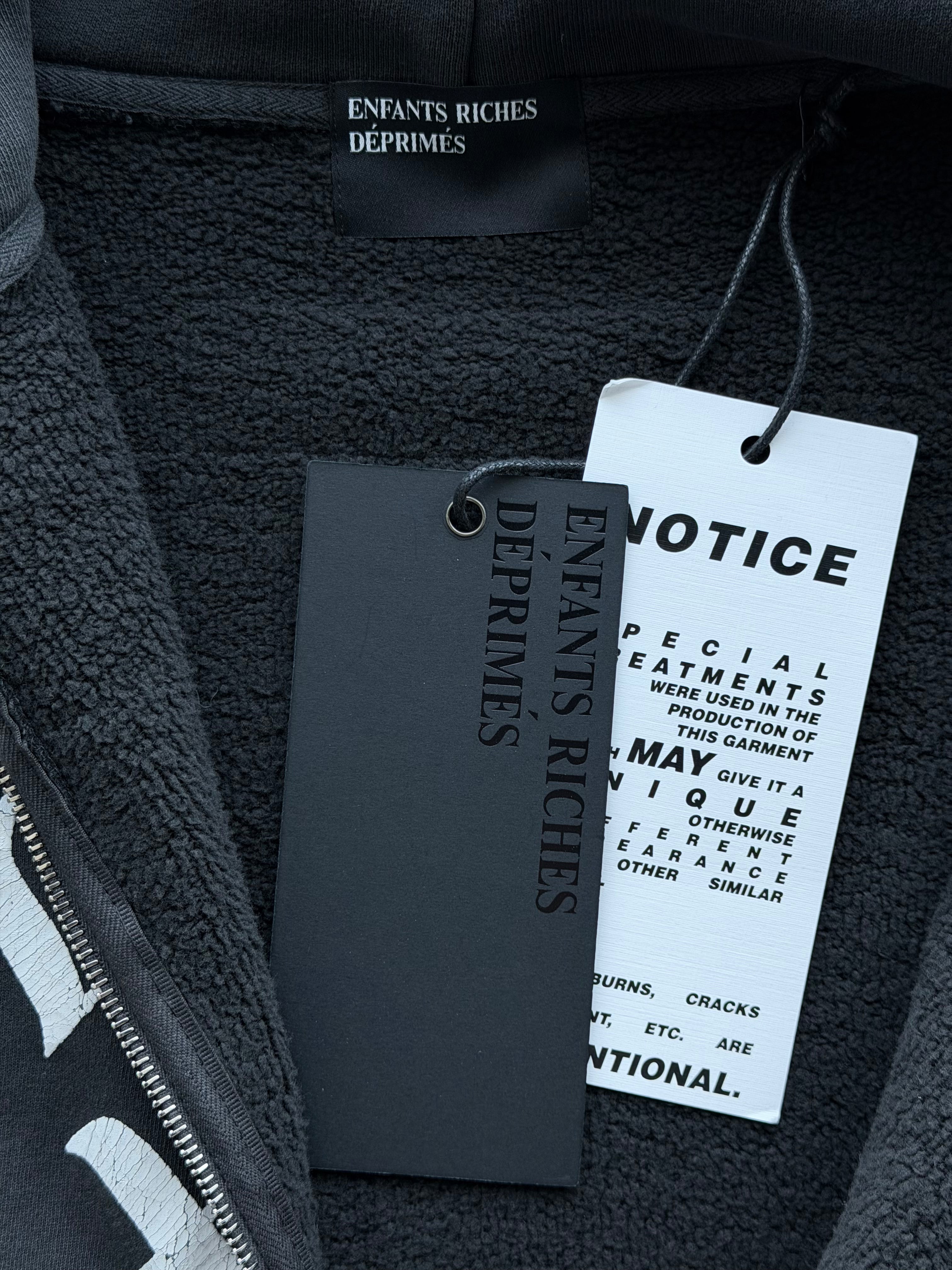 Russian Chorus Zip Hoodie Faded Black