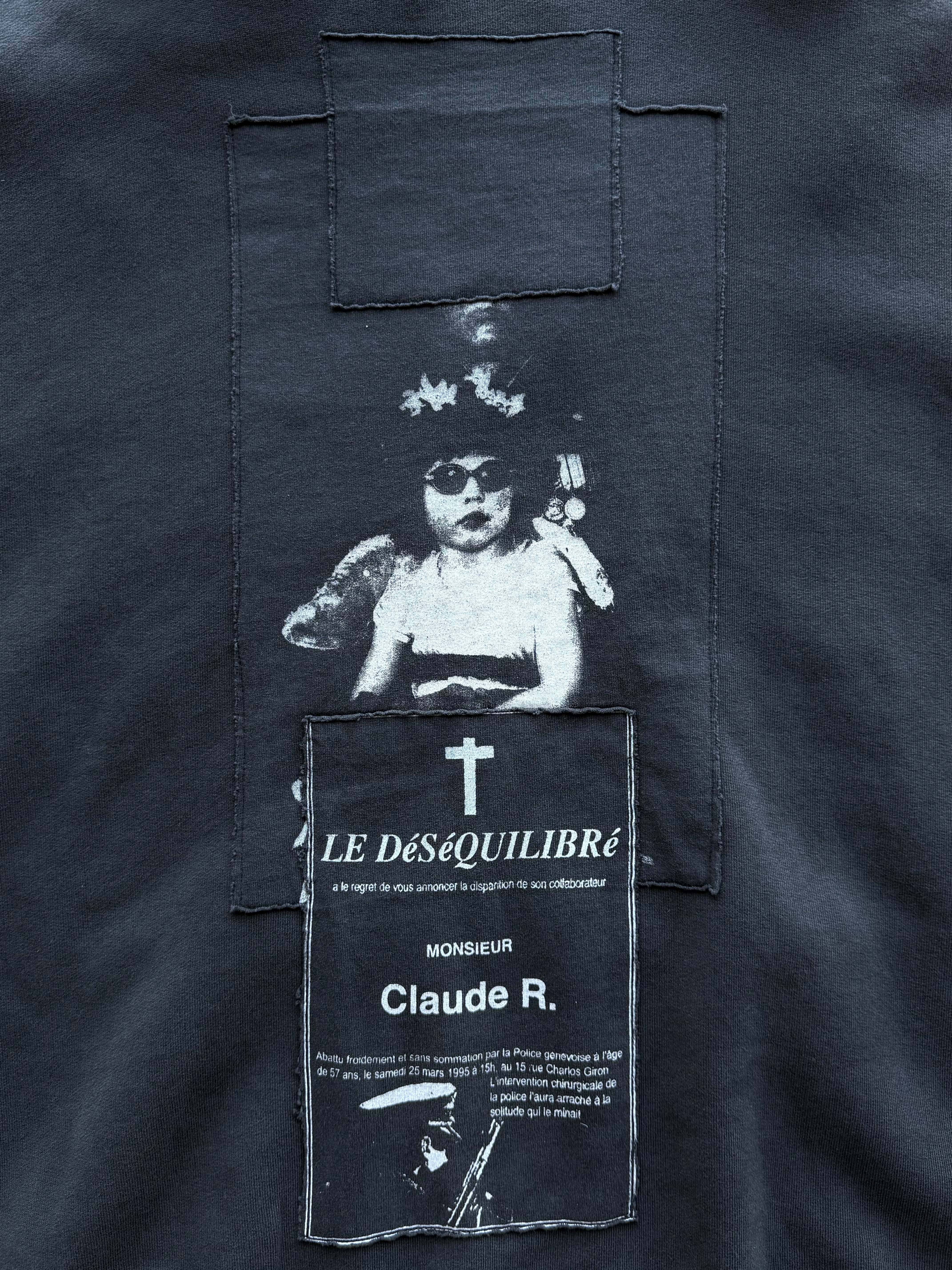 Russian Chorus Zip Hoodie Faded Black