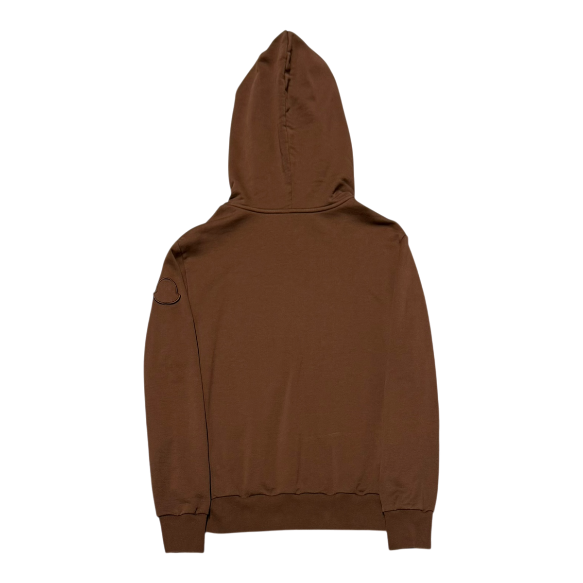 Moncler Logo Hooded Cotton Sweatshirt Brown