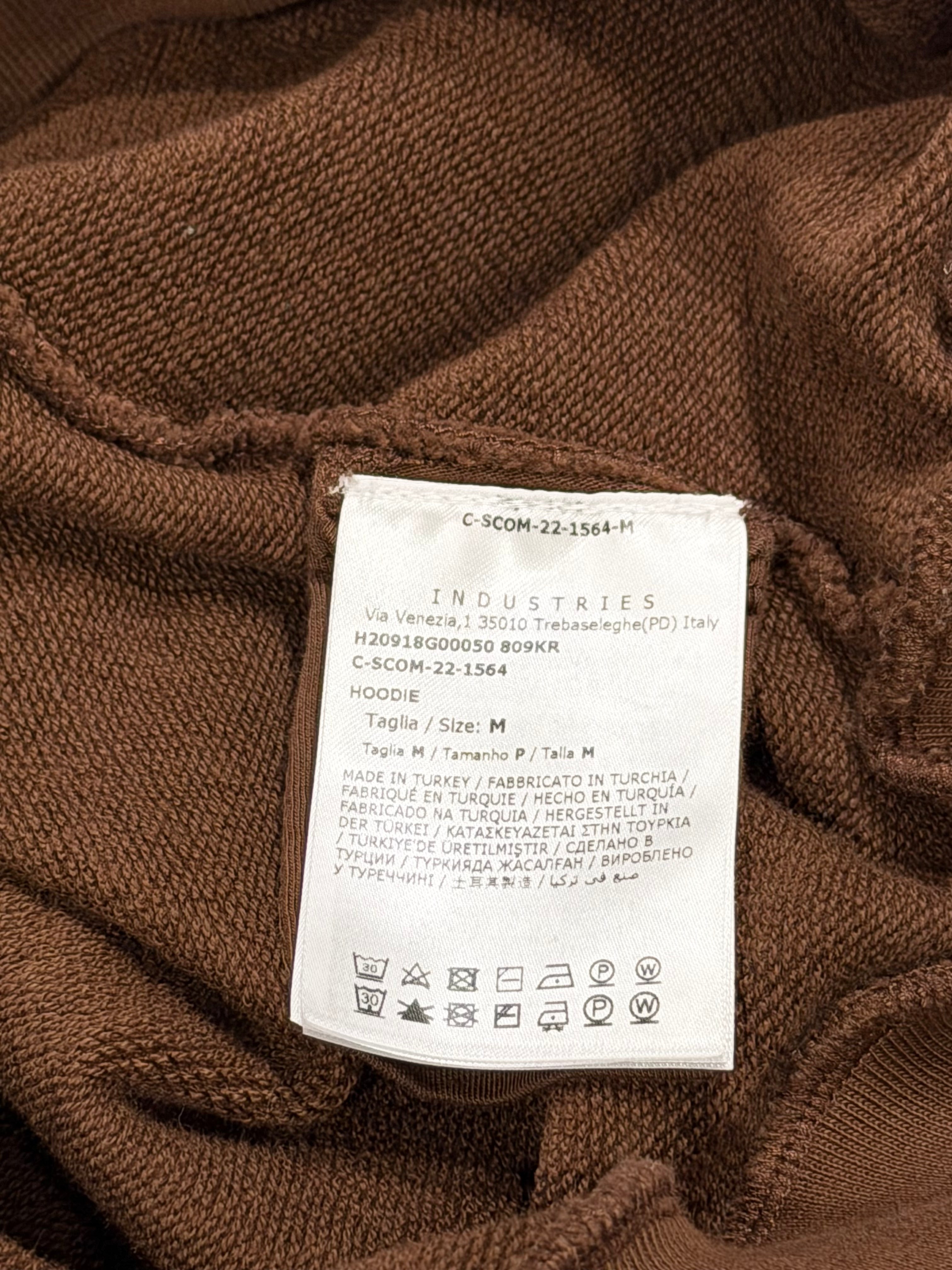 Moncler Logo Hooded Cotton Sweatshirt Brown