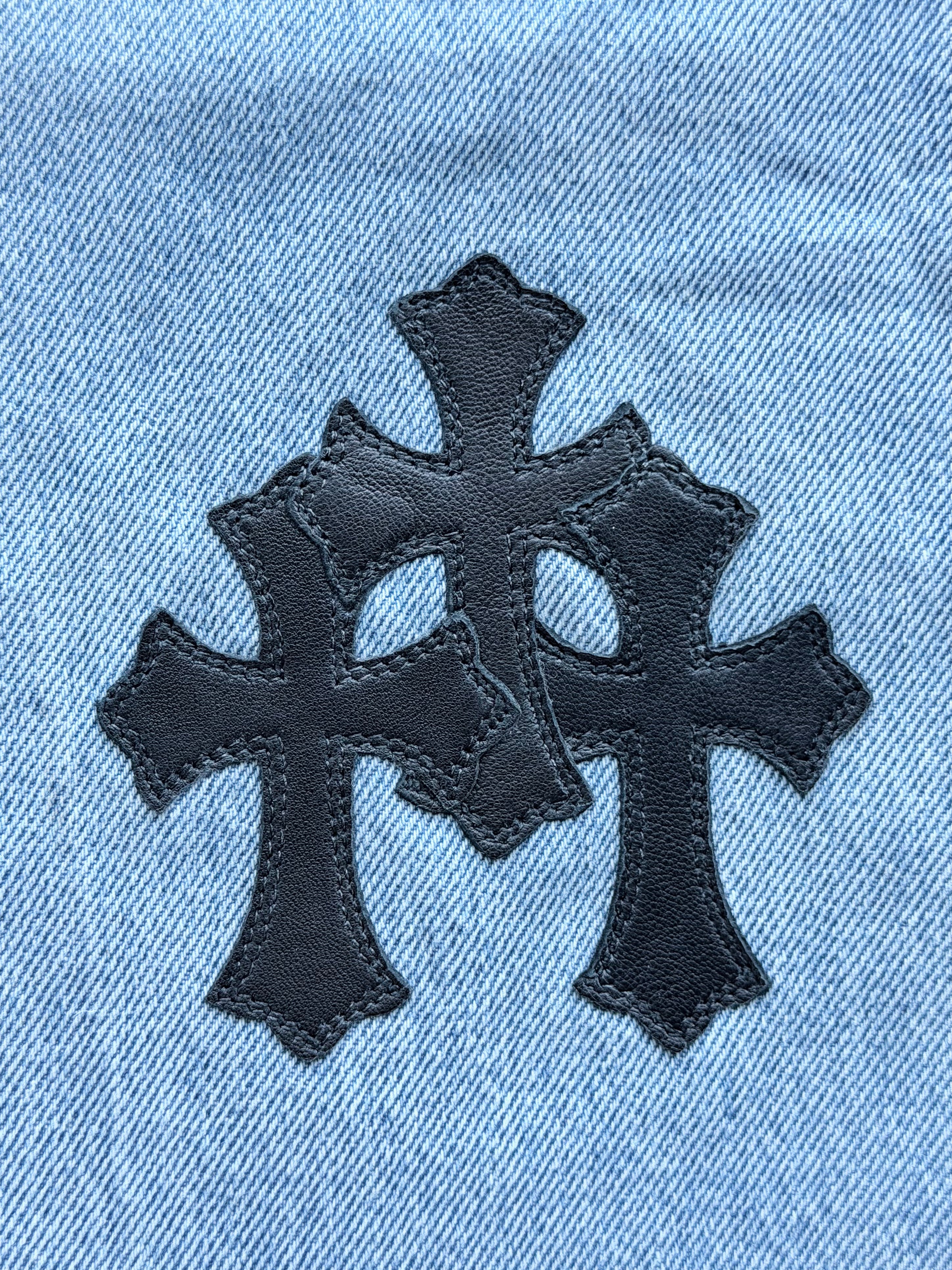Levi's 517 Orange Tab Black Cross Patch Jeans