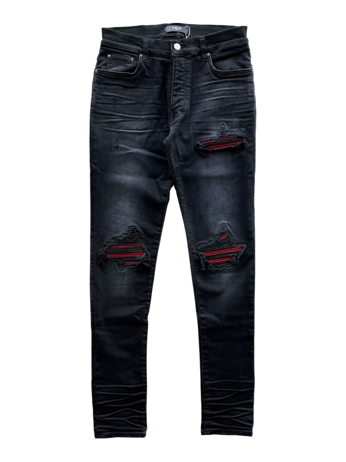 MX1 Red Suede Patch Jean Black