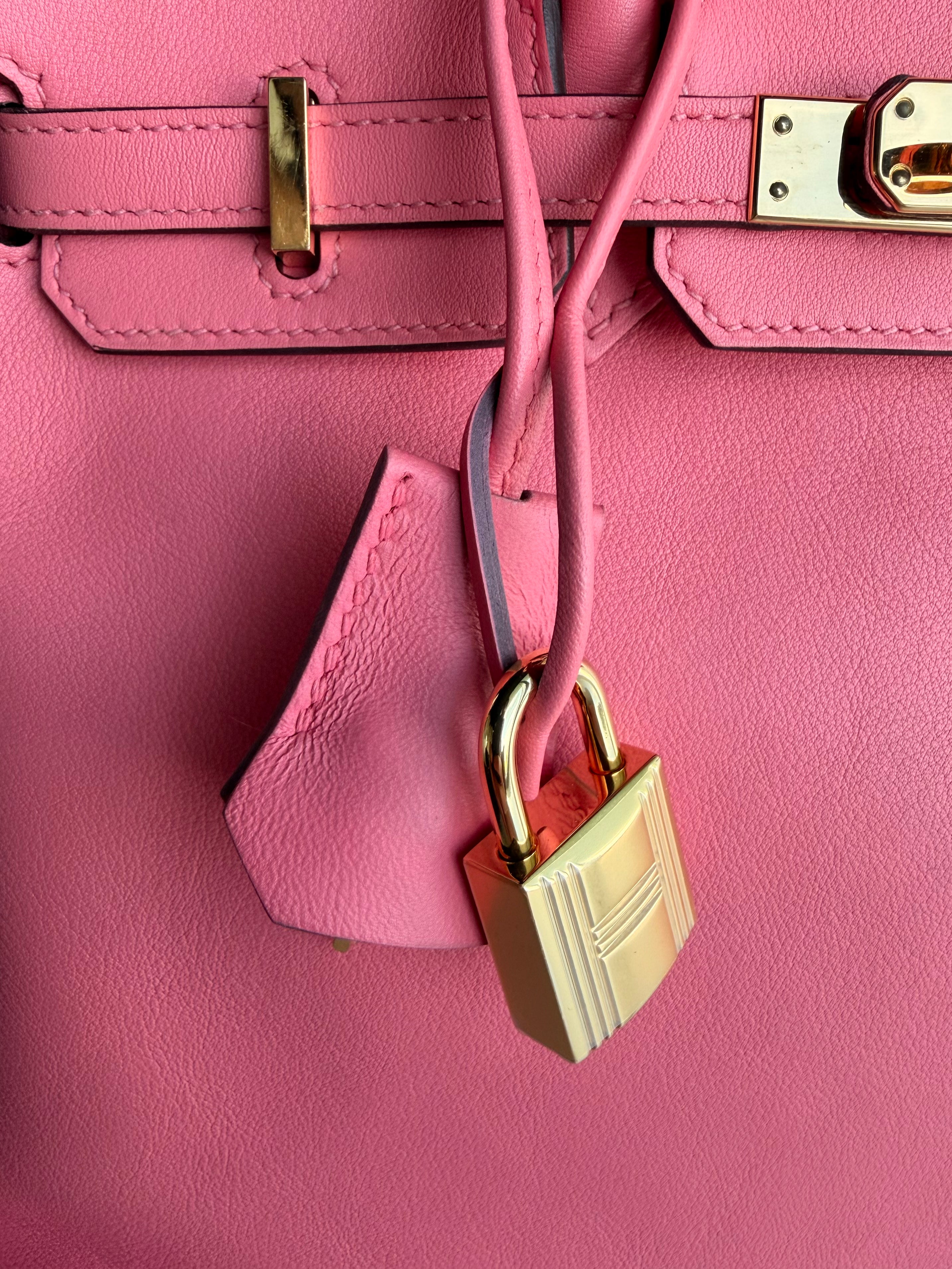 Rose Azalee Pink Gold Hardware Birkin 25