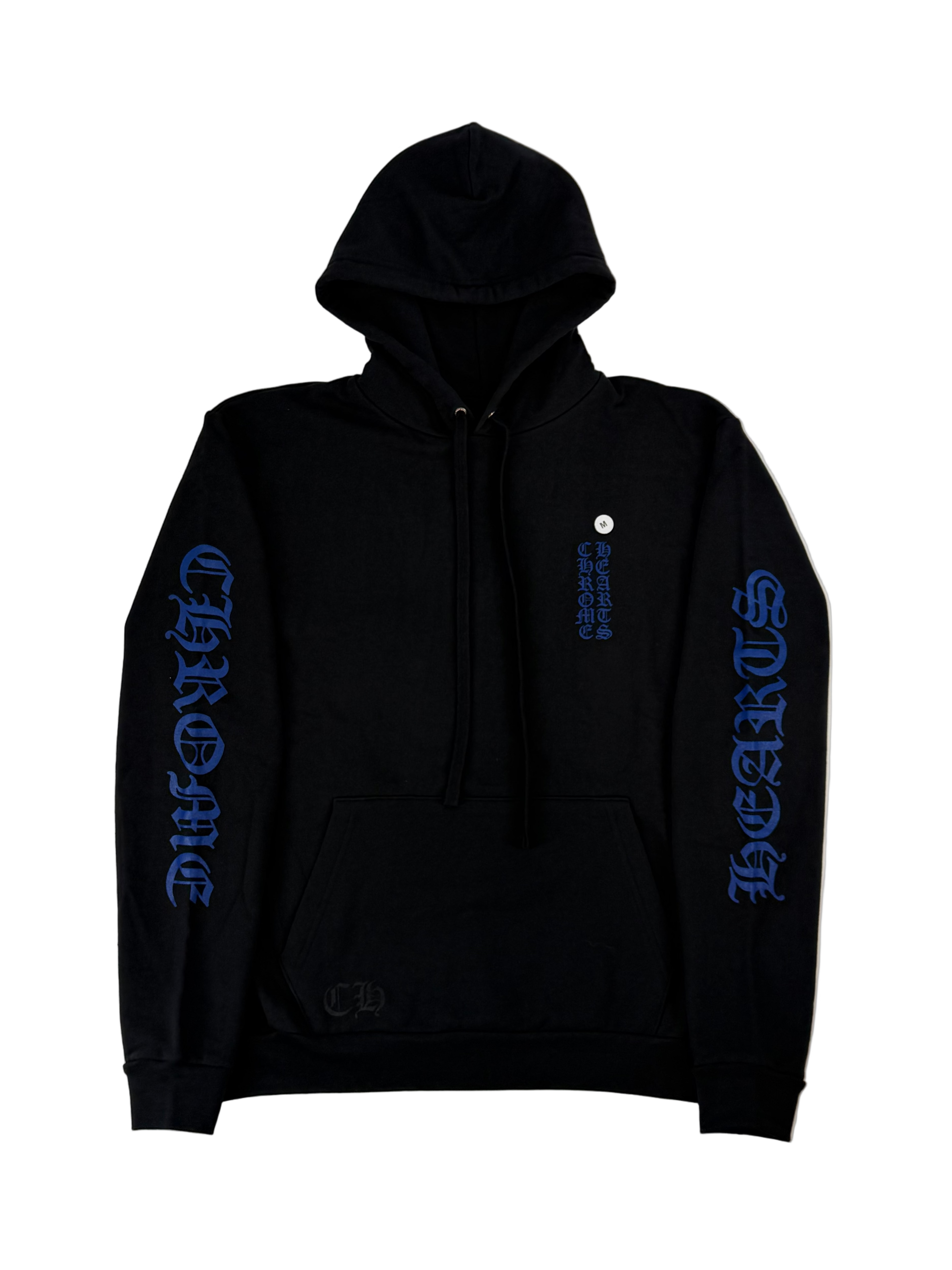 Vertical Logo Hoodie Black Blue