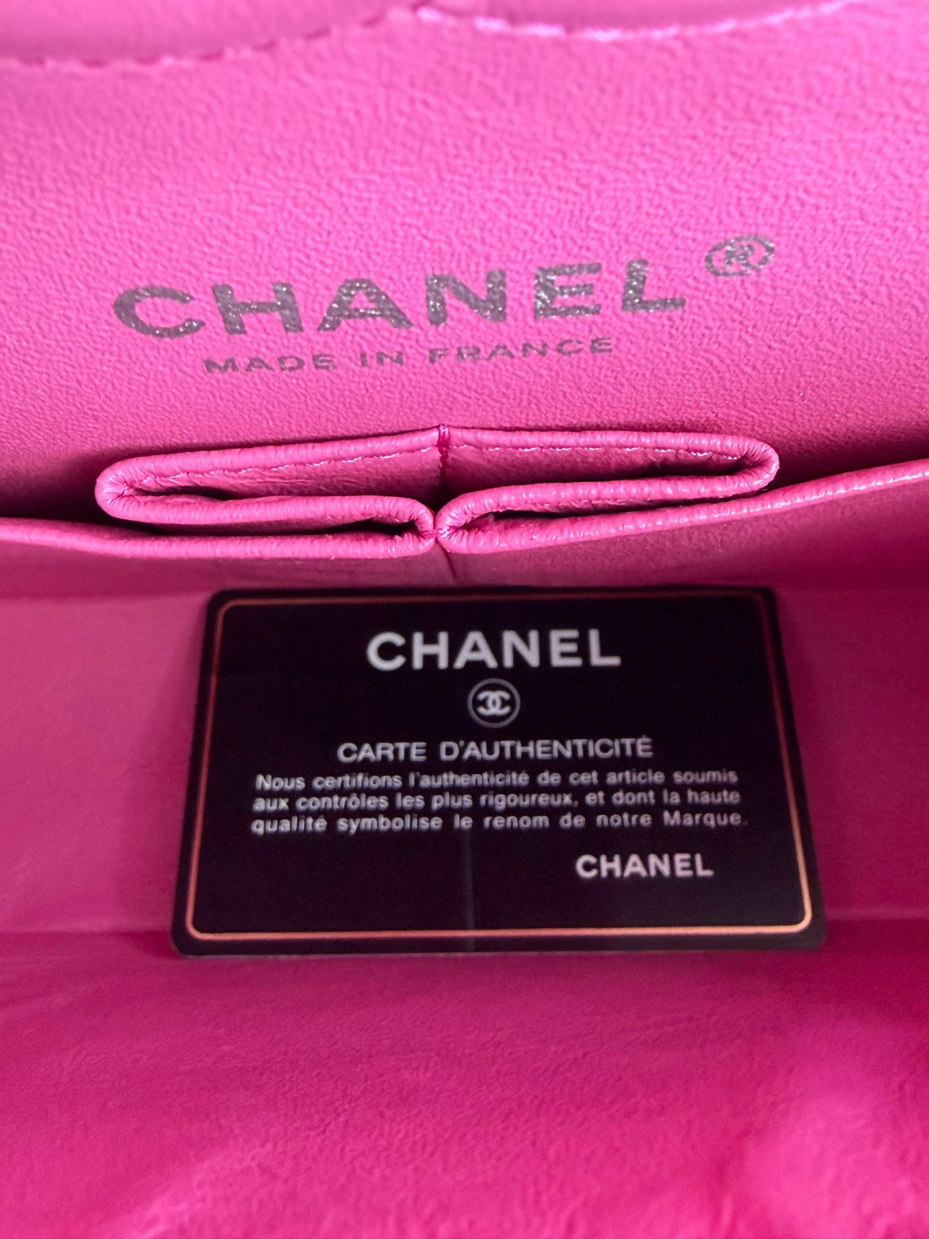 Pink Caviar Quilted Medium Flap Bag