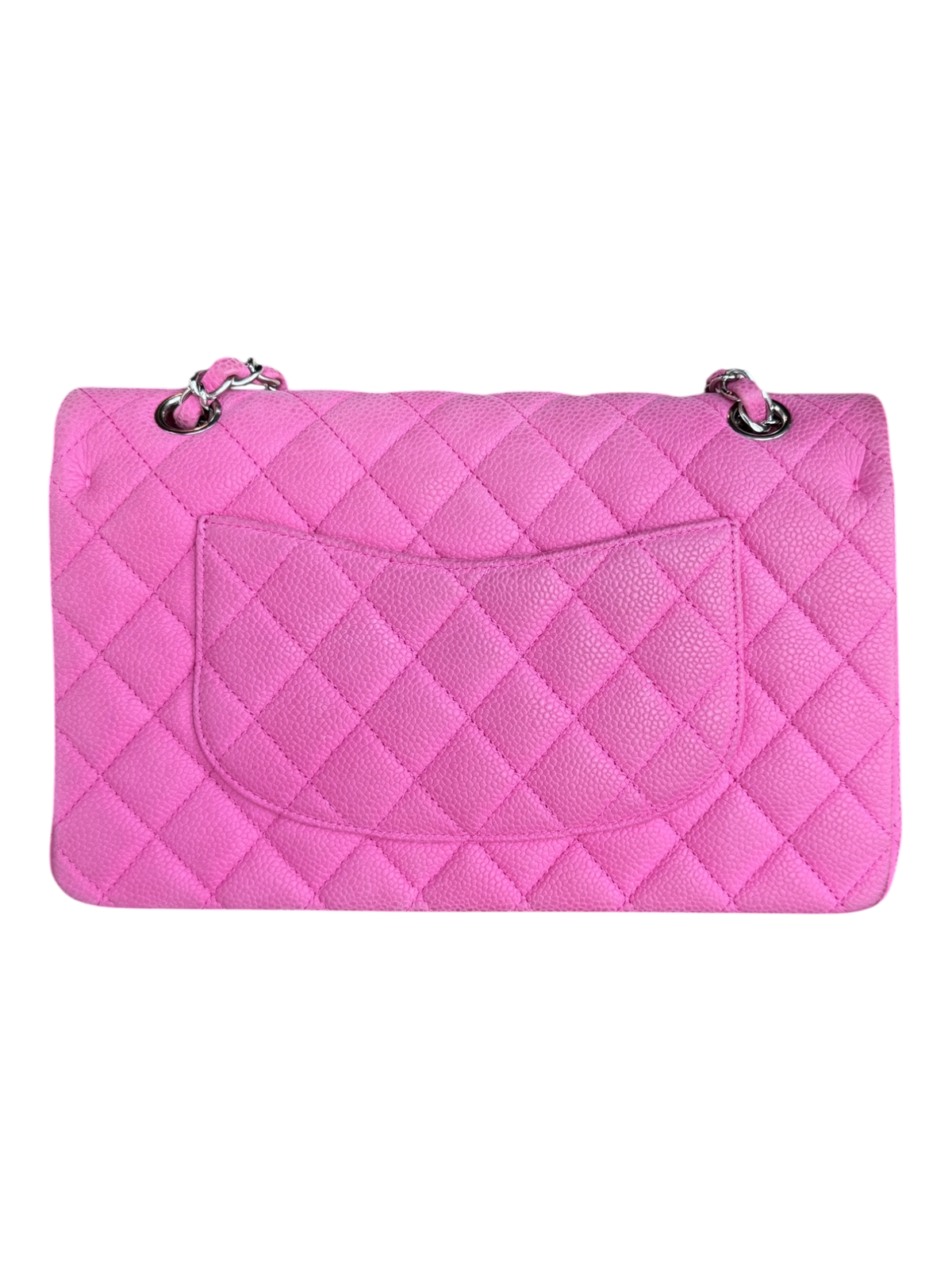 Pink Caviar Quilted Medium Flap Bag