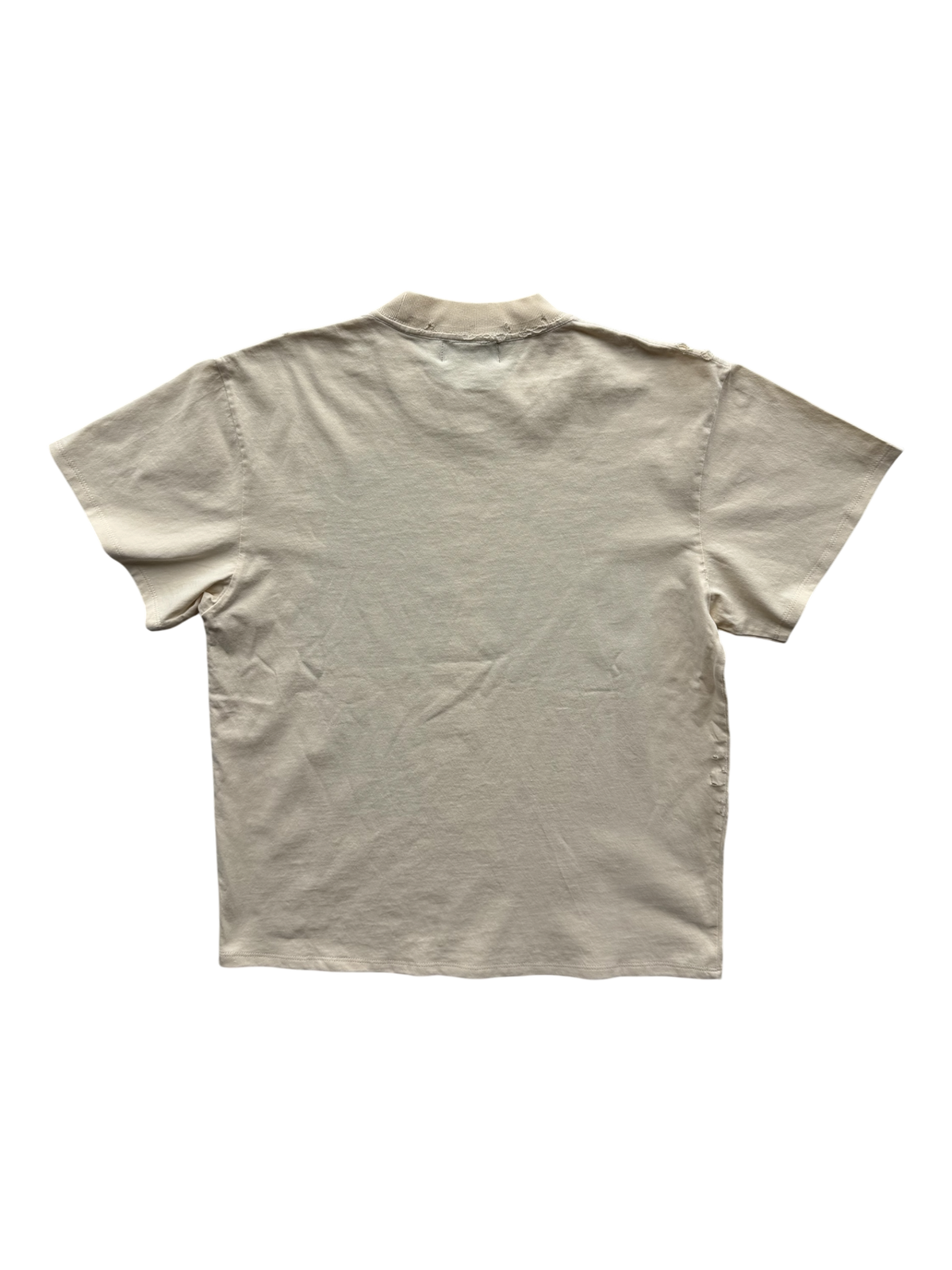 Varisty Bulldog Distressed Tee Cream