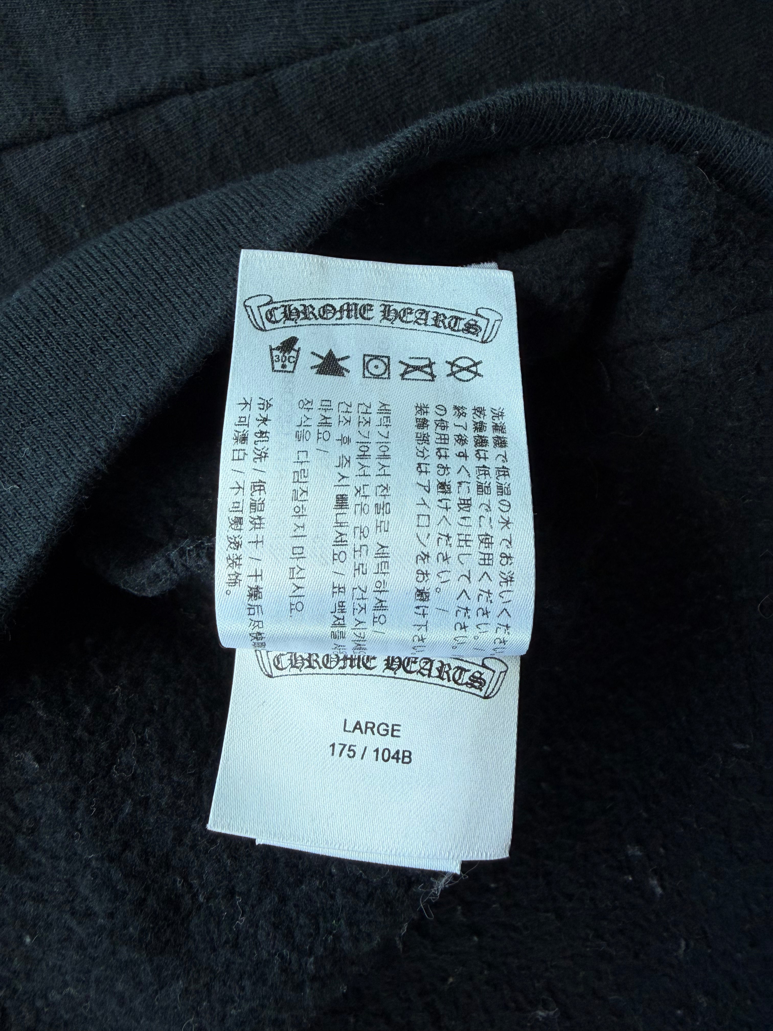 Multi Color Cross Zip Up Hoodie Black