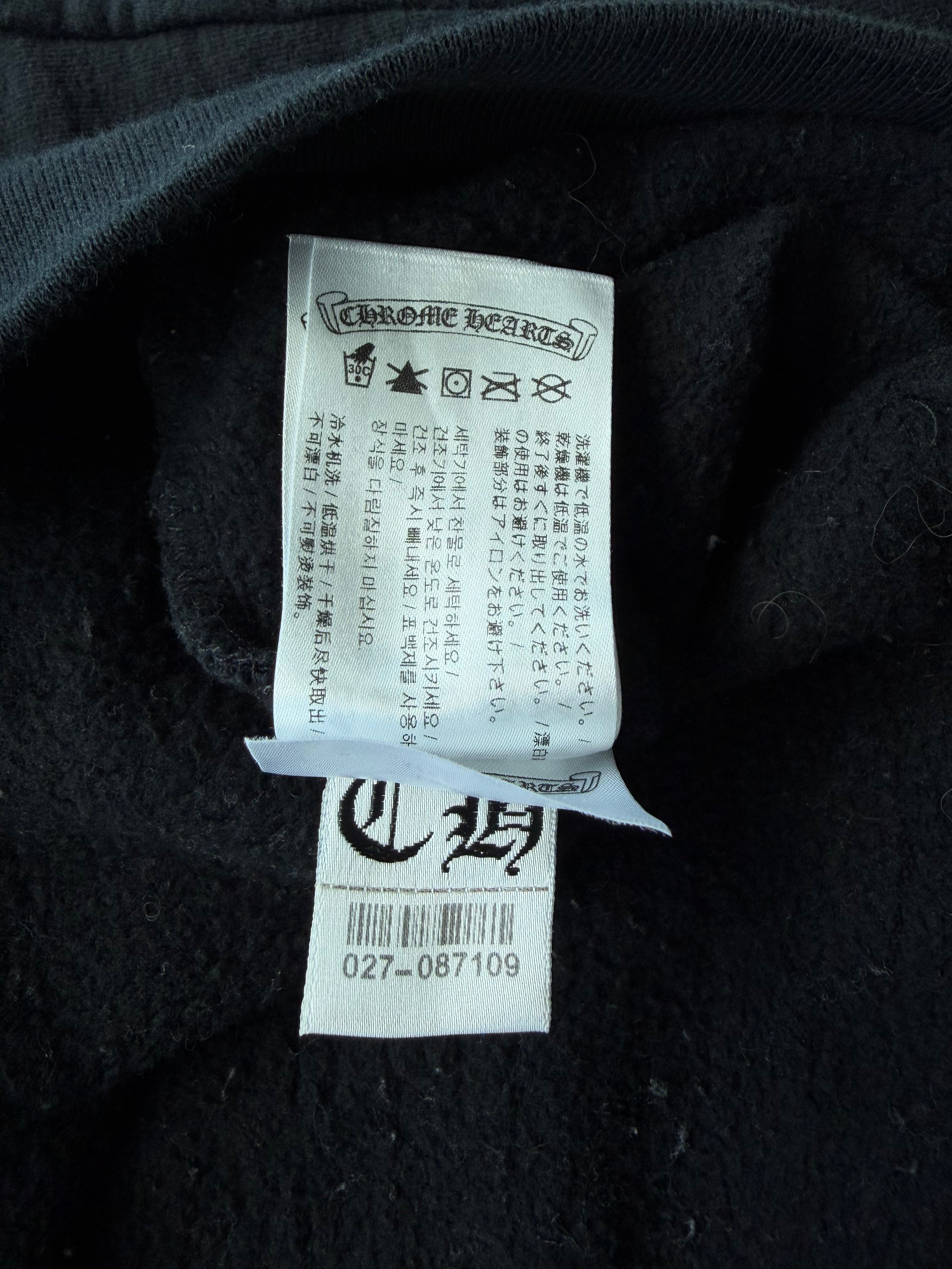 Multi Color Cross Zip Up Hoodie Black