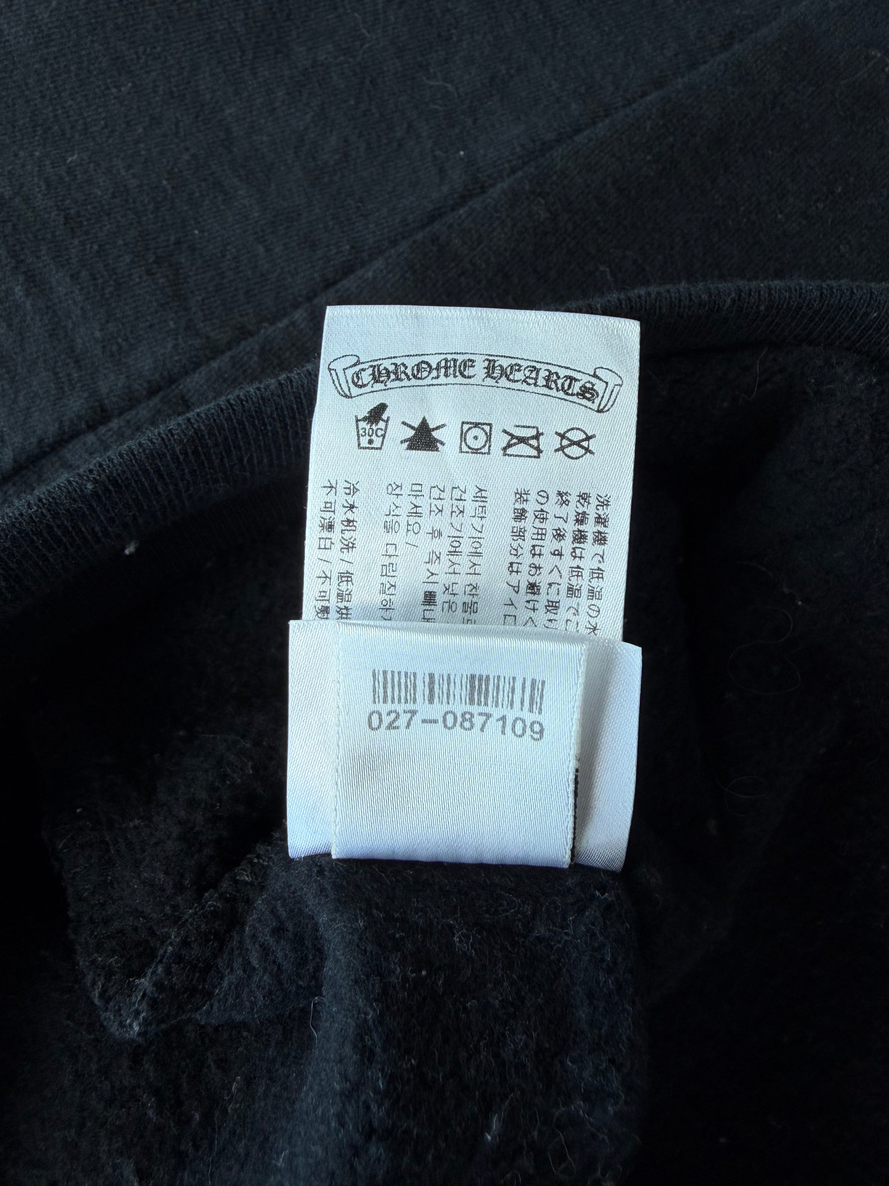 Multi Color Cross Zip Up Hoodie Black