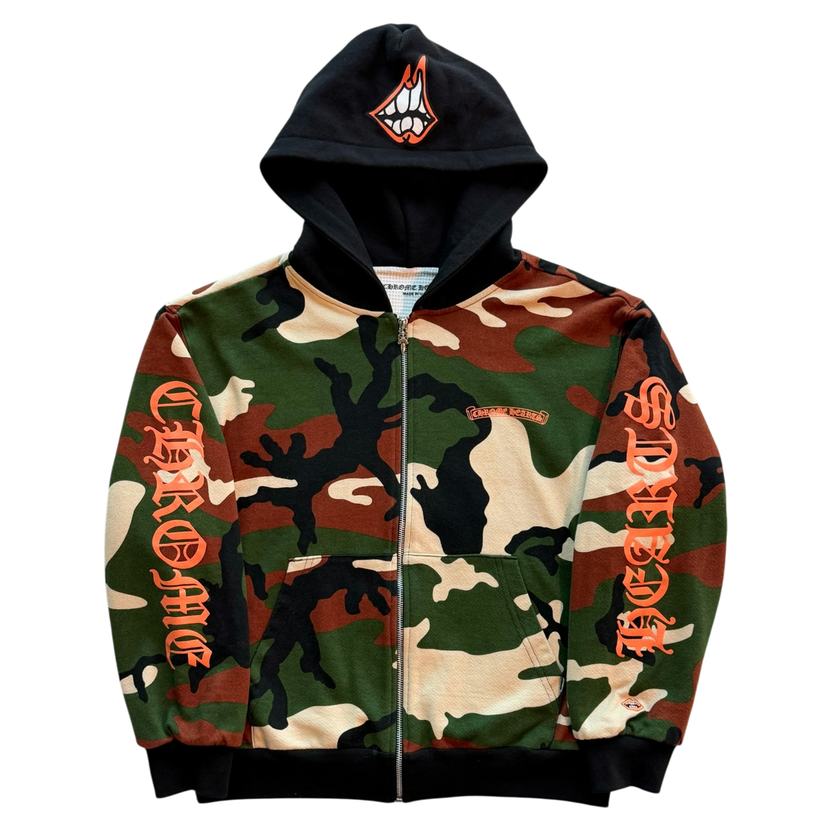 Matty Boy Caution Zip Up Thermal Hoodie Camo