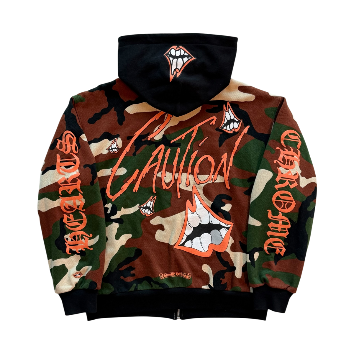 Matty Boy Caution Zip Up Thermal Hoodie Camo