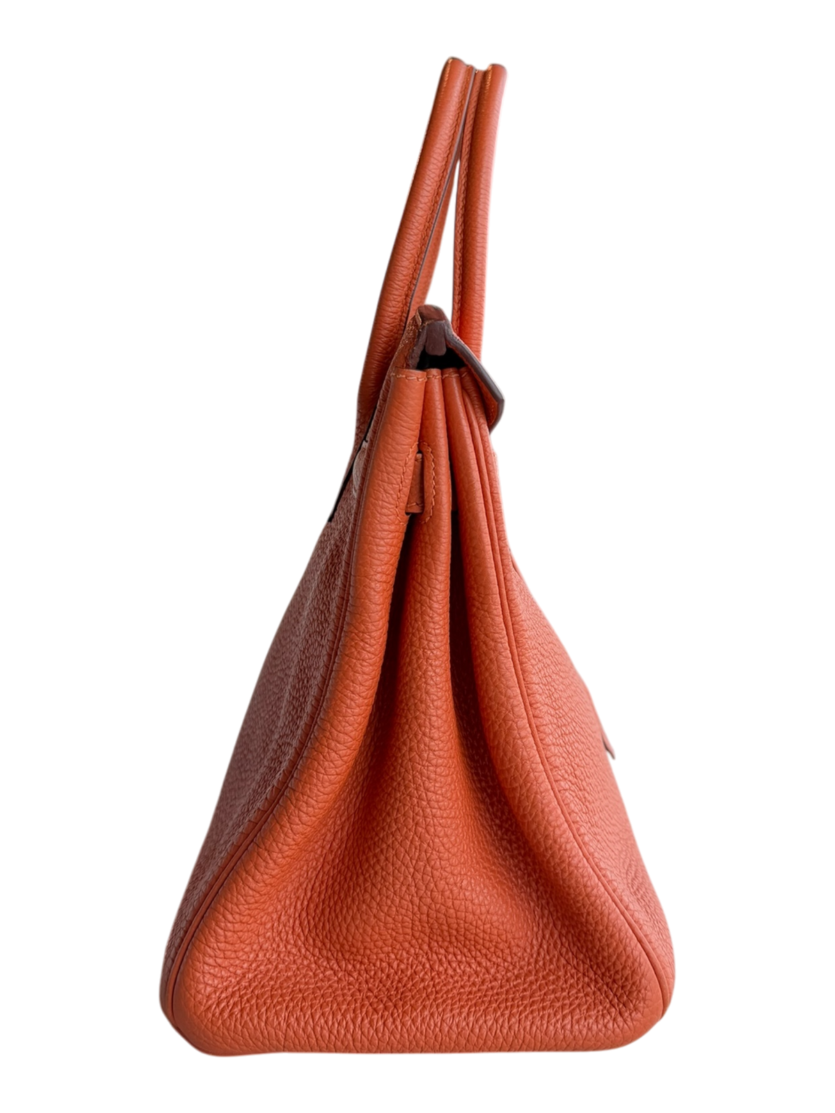 Orange Togo & Palladium Hardware Birkin 30