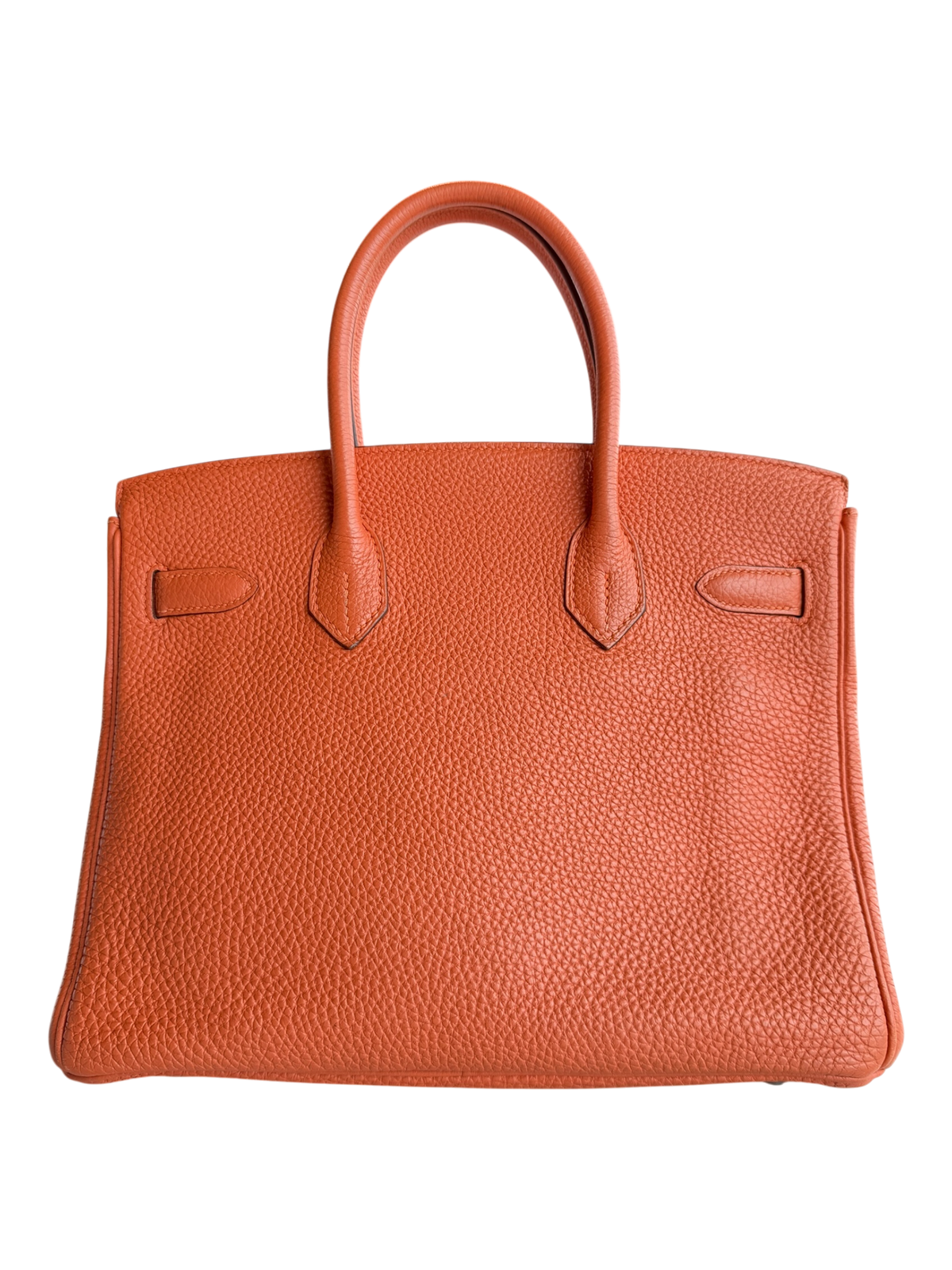 Orange Togo & Palladium Hardware Birkin 30