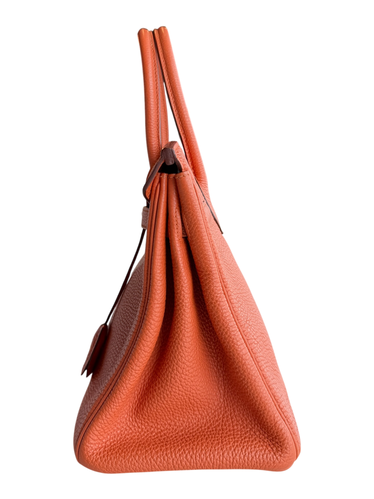 Orange Togo & Palladium Hardware Birkin 30